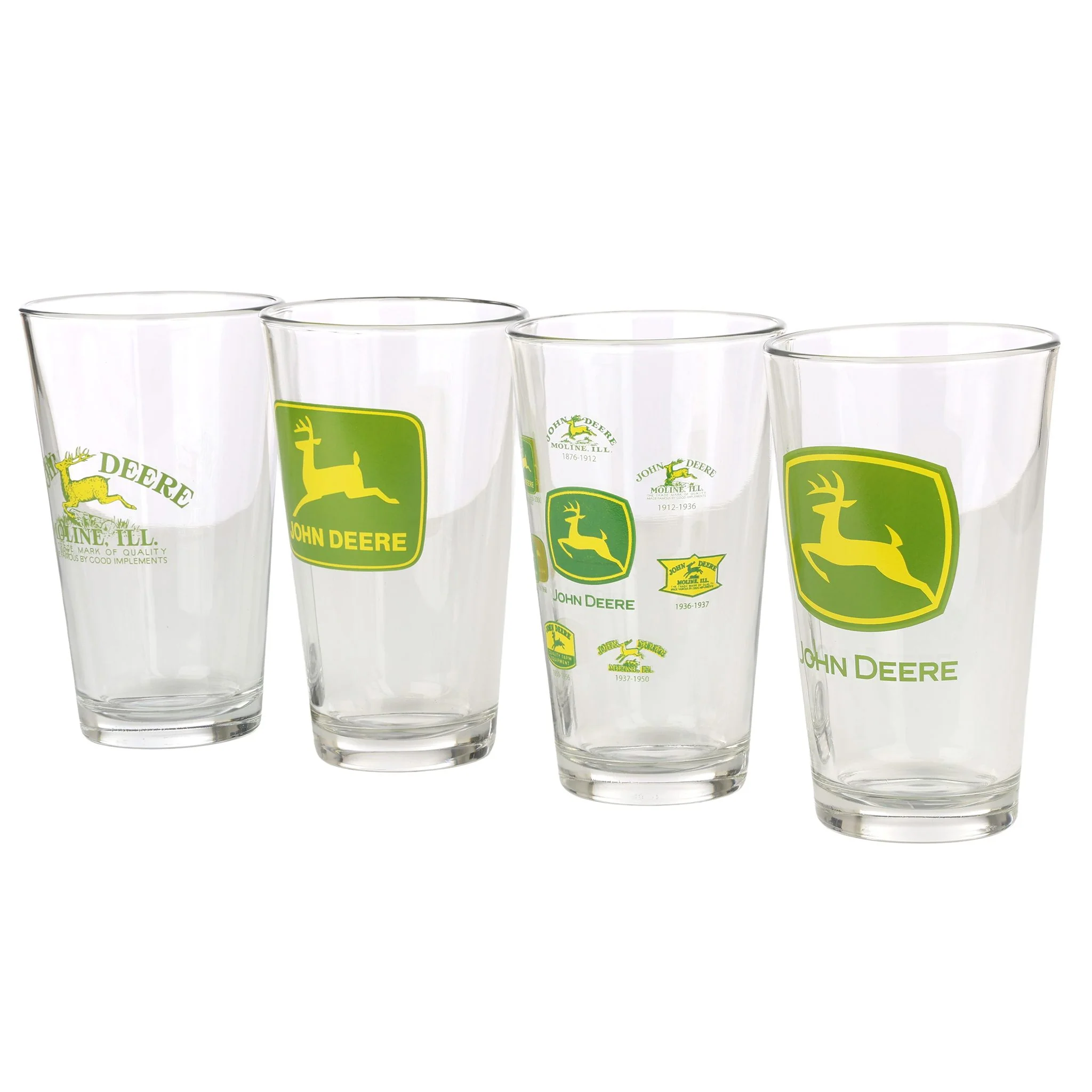 John Deere Set of 4 Logo Glass Drinkware Tumblers - Image 3