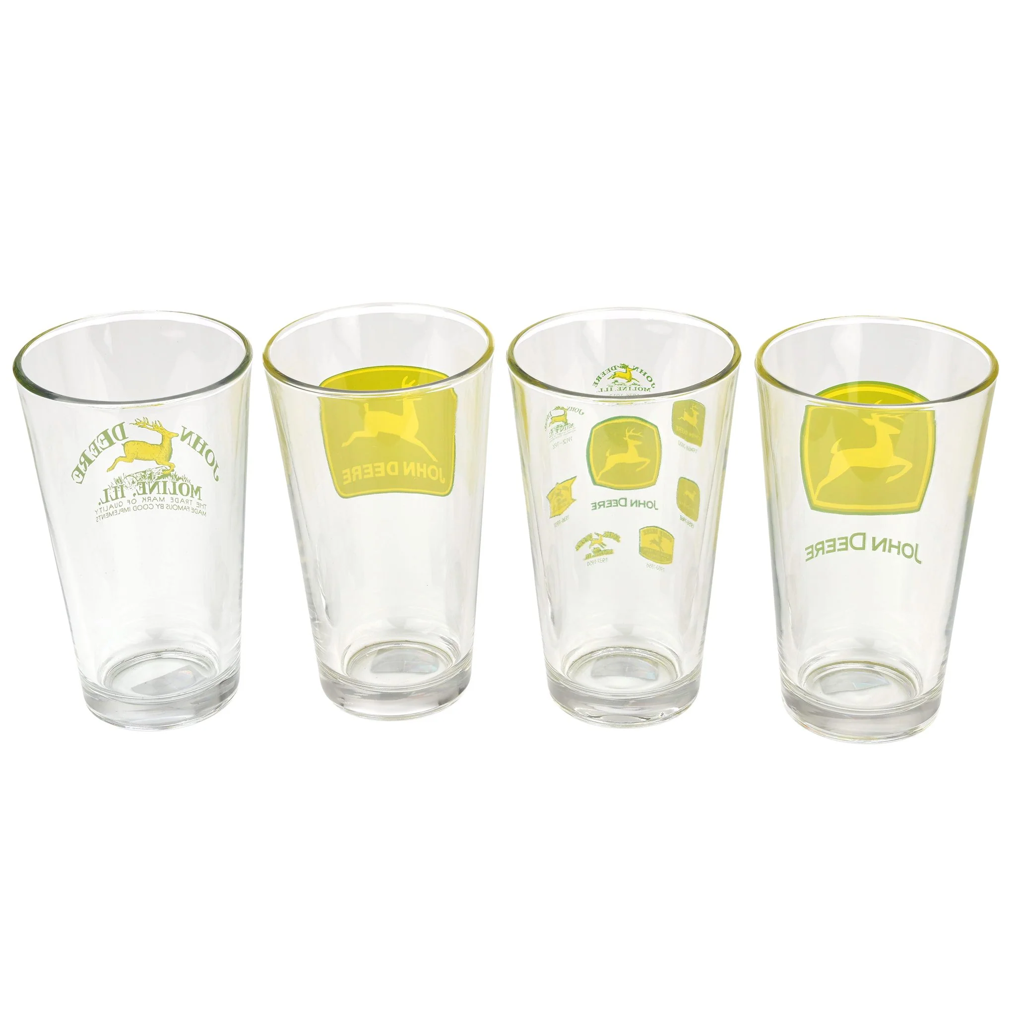 John Deere Set of 4 Logo Glass Drinkware Tumblers - Image 4