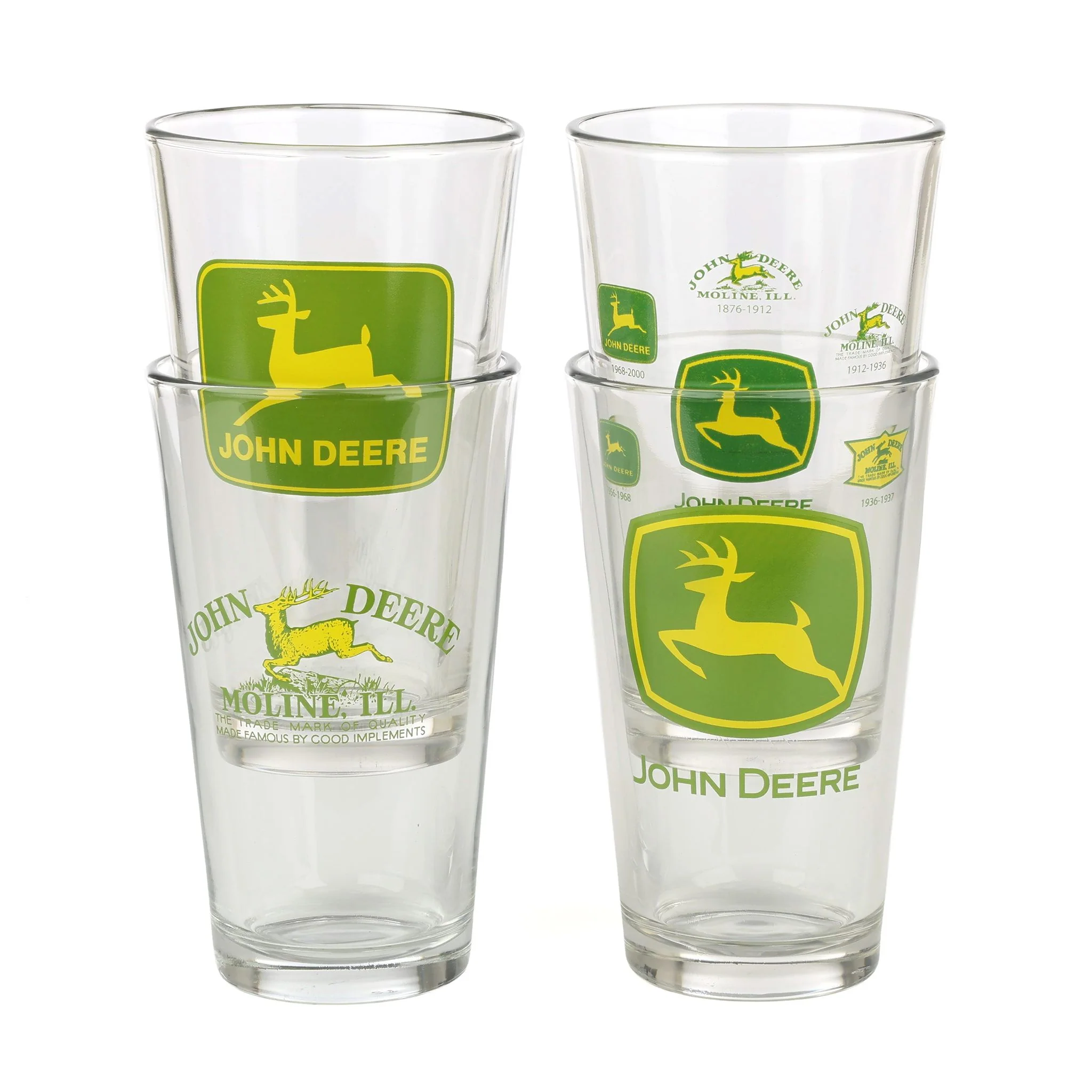 John Deere Set of 4 Logo Glass Drinkware Tumblers - Image 5