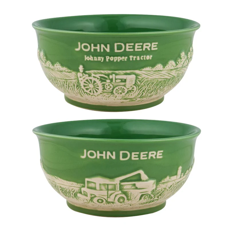 John Deere Small Raised-Relief Stoneware Bowl