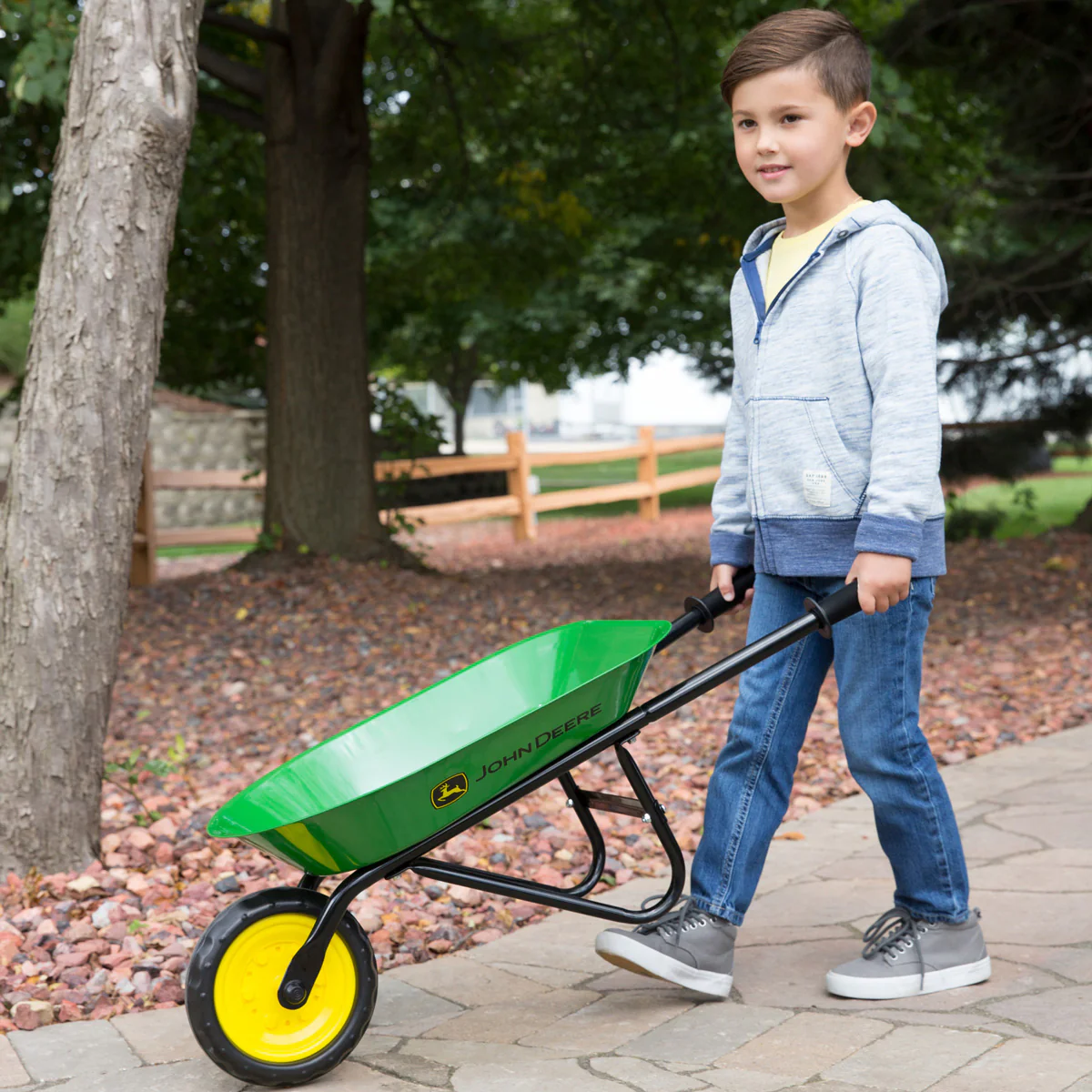 John Deere Steel Wheel Barrow - Image 3
