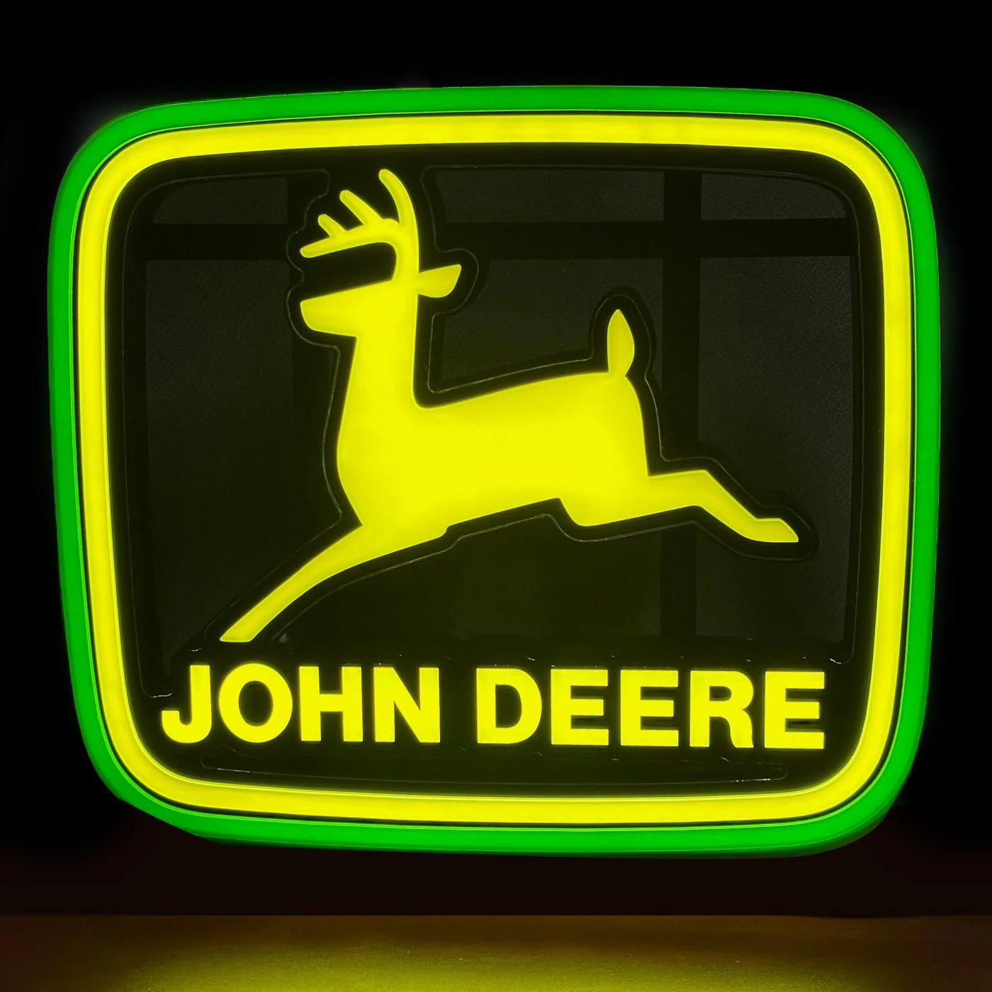 John Deere Vintage Logo LED Sign for Wall, Window, or Desk, 12in x 10in