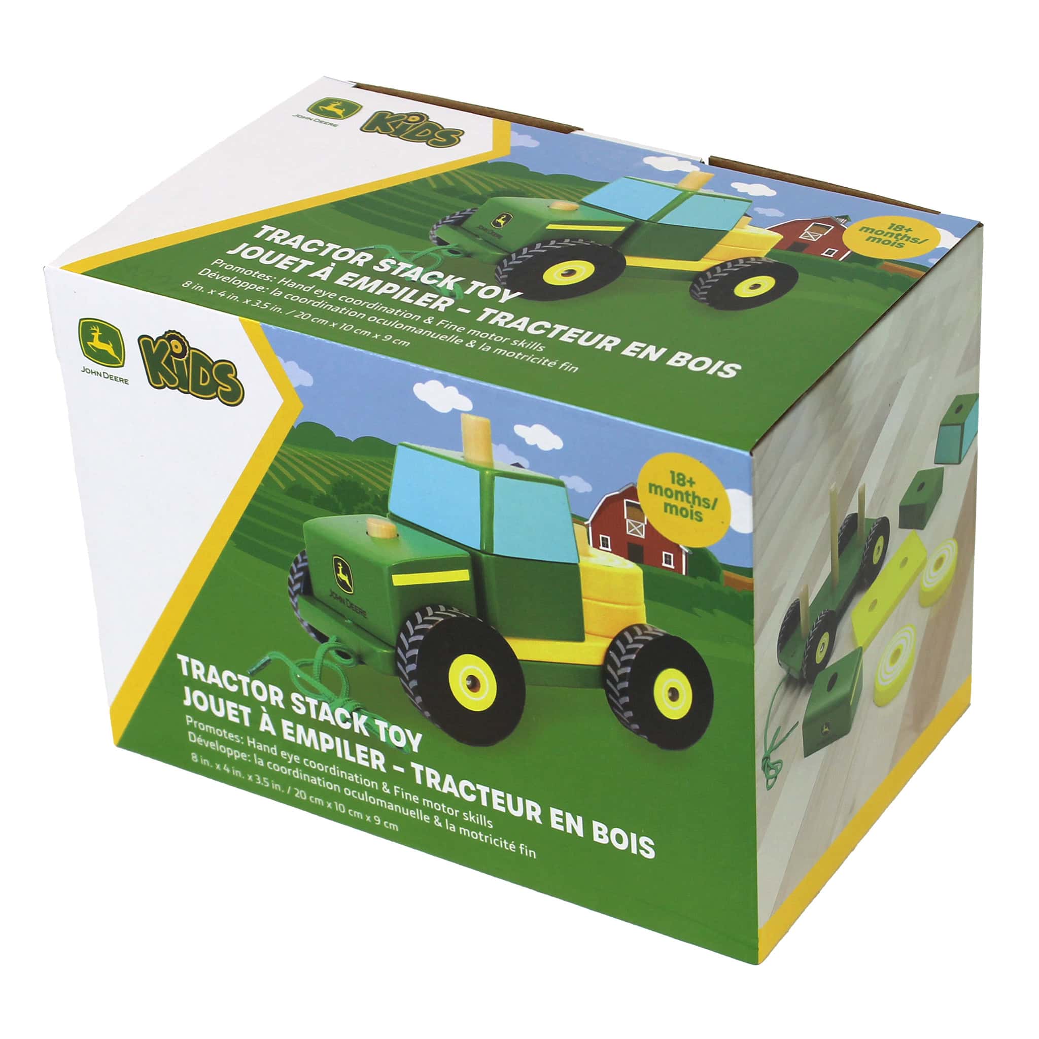 John Deere Wooden Tractor Stack Toy - Image 3