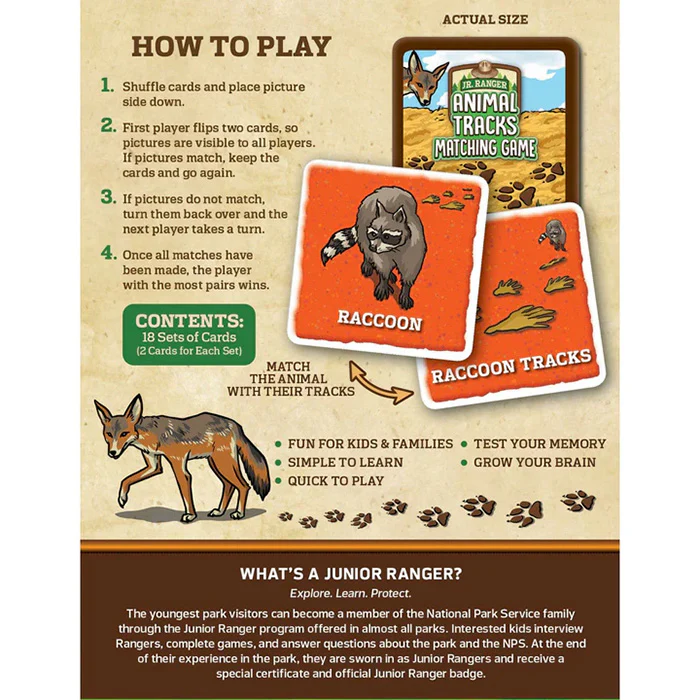 Junior Ranger Animal Tracks Matching Game - Image 3