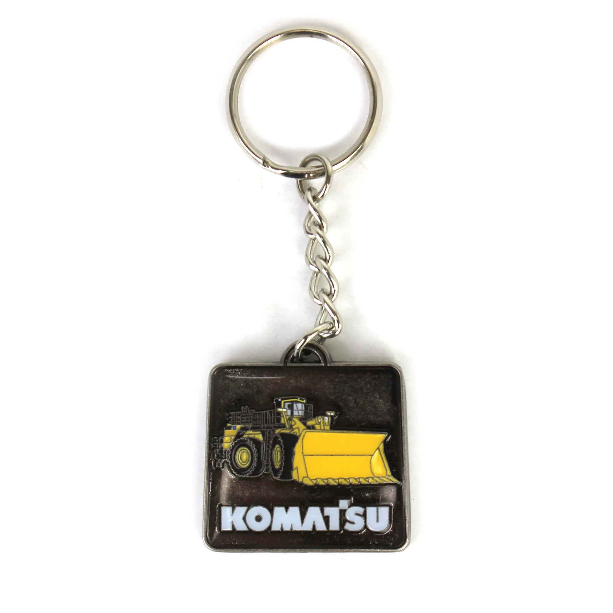 Komatsu Two-Sided Keychain Featuring Dozer & Wheel Loader - Image 2