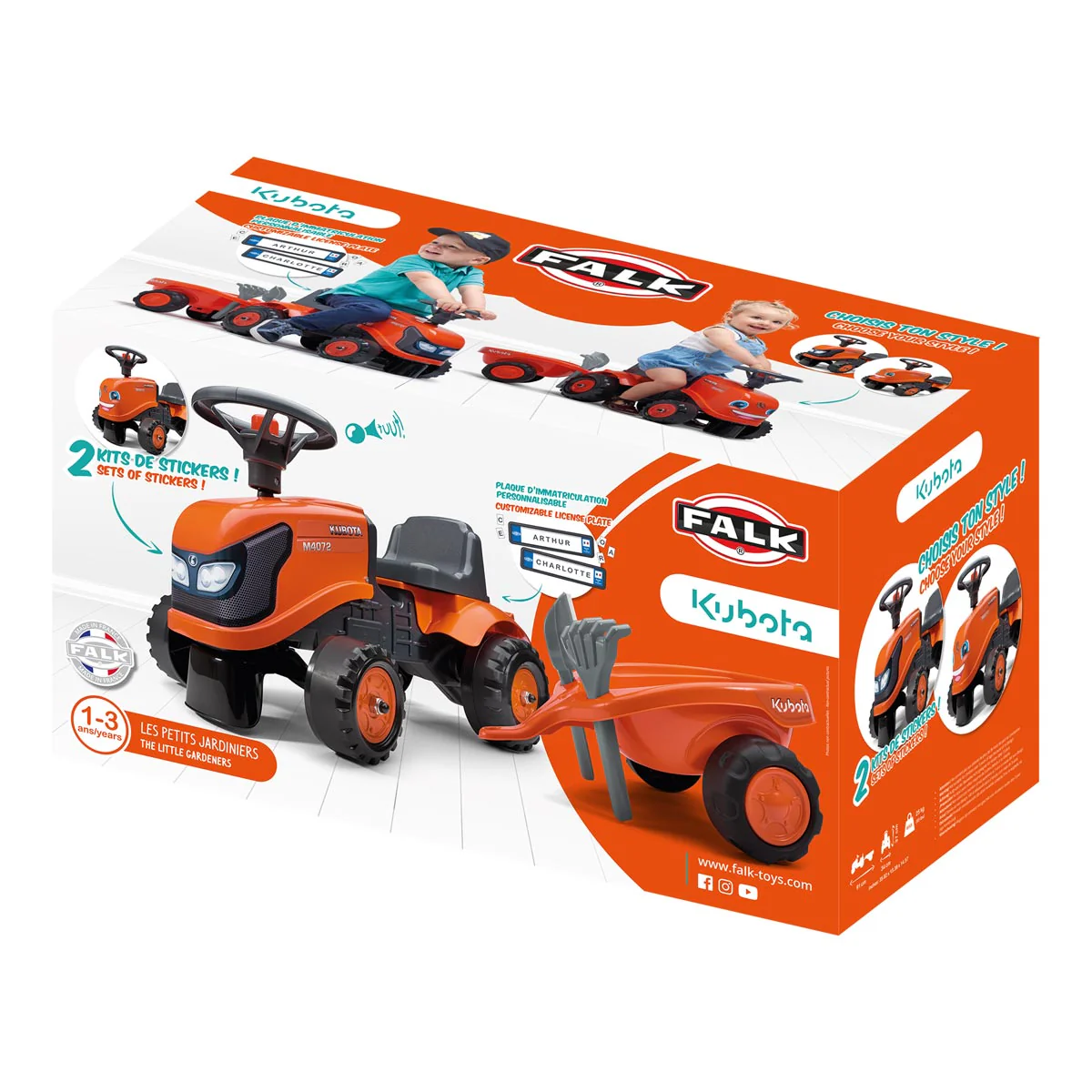 Kubota Ride-On Tractor with Trailer & Garden Tools - Image 4