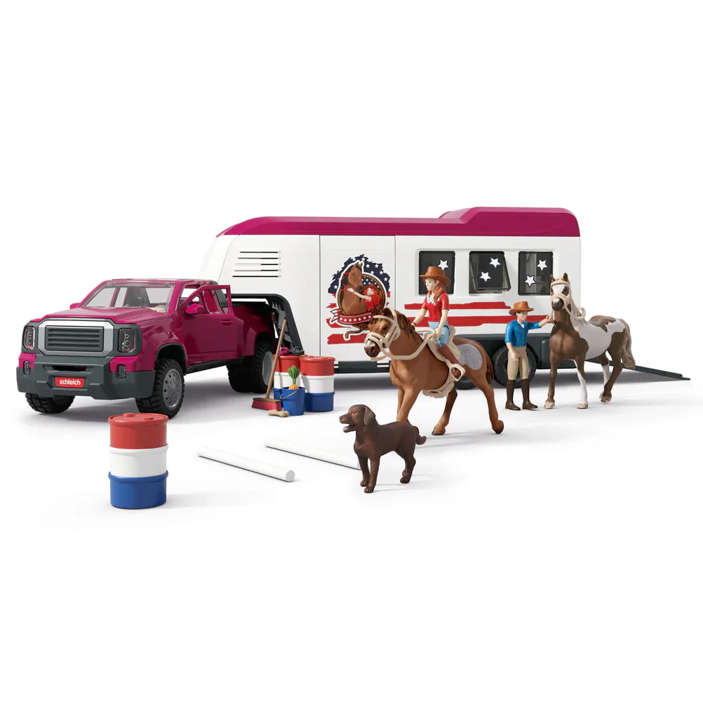 Lakeside Truck & Trailer Set with Horses, Figures & Dog by Schleich