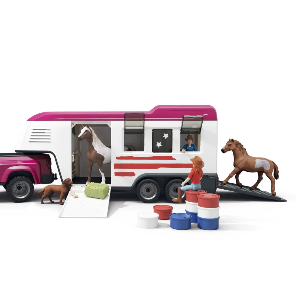 Lakeside Truck & Trailer Set with Horses, Figures & Dog by Schleich - Image 2