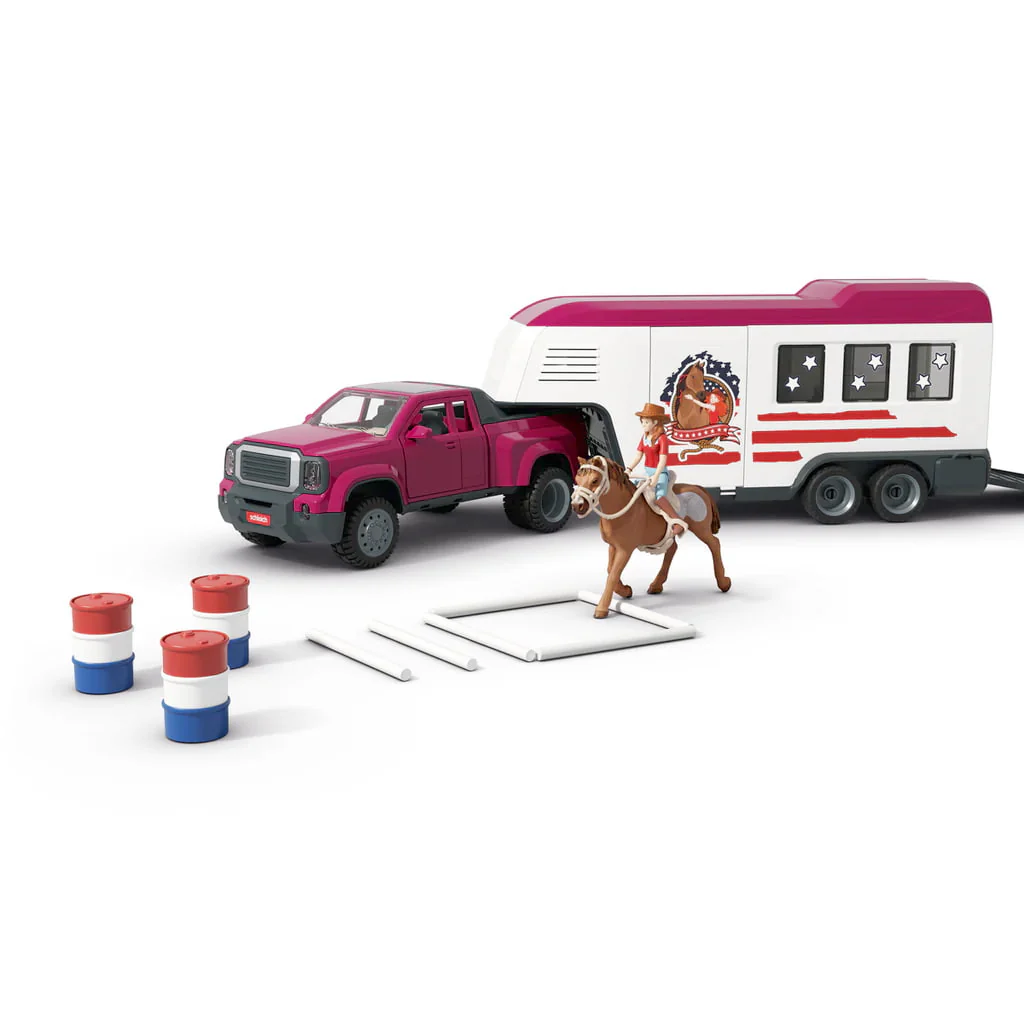 Lakeside Truck & Trailer Set with Horses, Figures & Dog by Schleich - Image 6