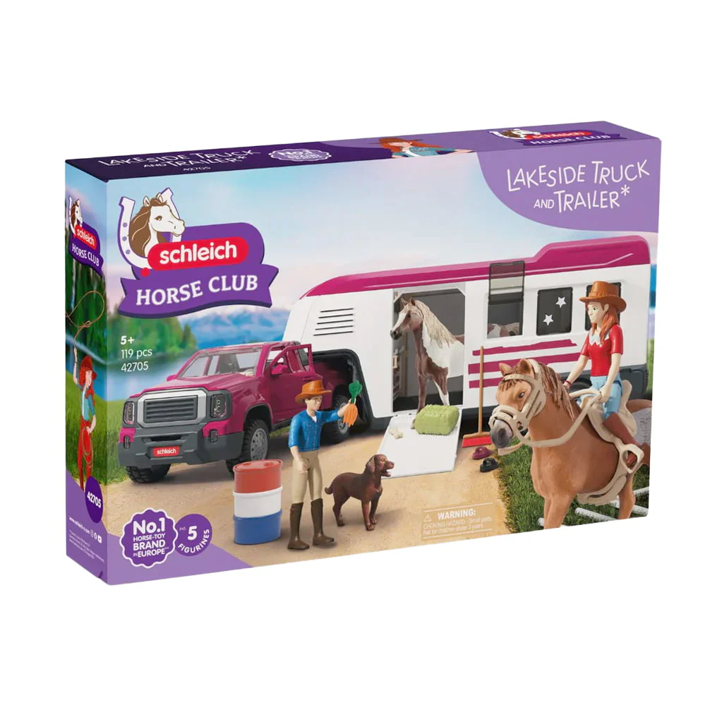 Lakeside Truck & Trailer Set with Horses, Figures & Dog by Schleich - Image 9