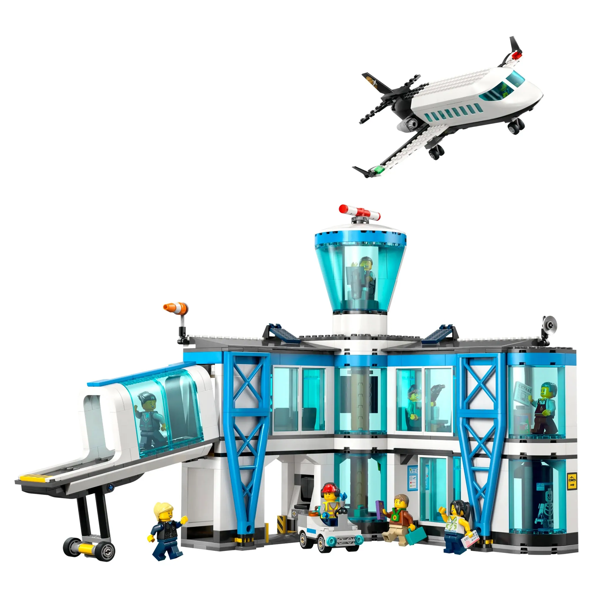 LEGO® City Airport with Airplane, Terminal, & 9 Minifigures, 887 Pieces - Image 2