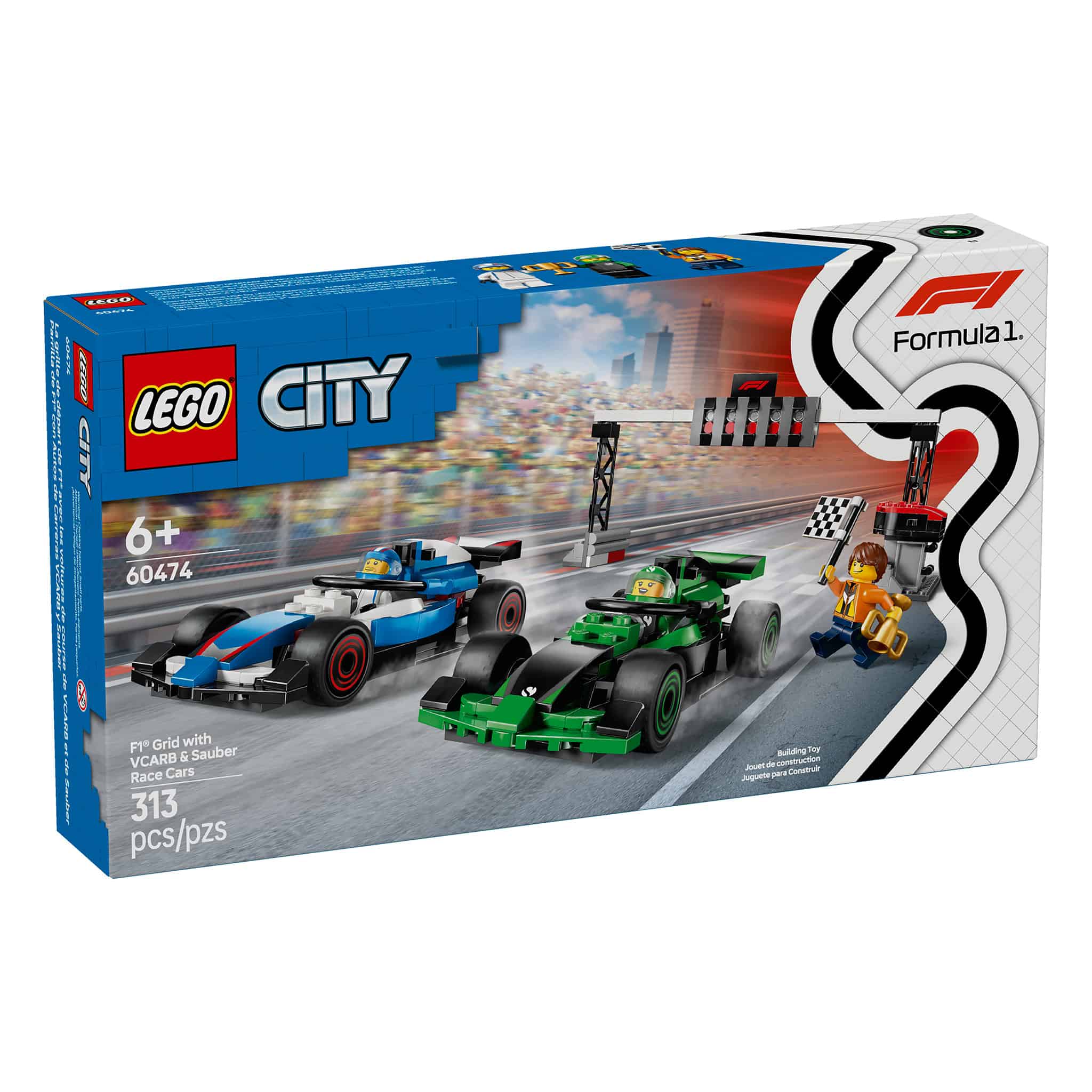 LEGO® City F1 Grid Set with VCARB & Sauber Racecars, 313 Pieces - Image 2
