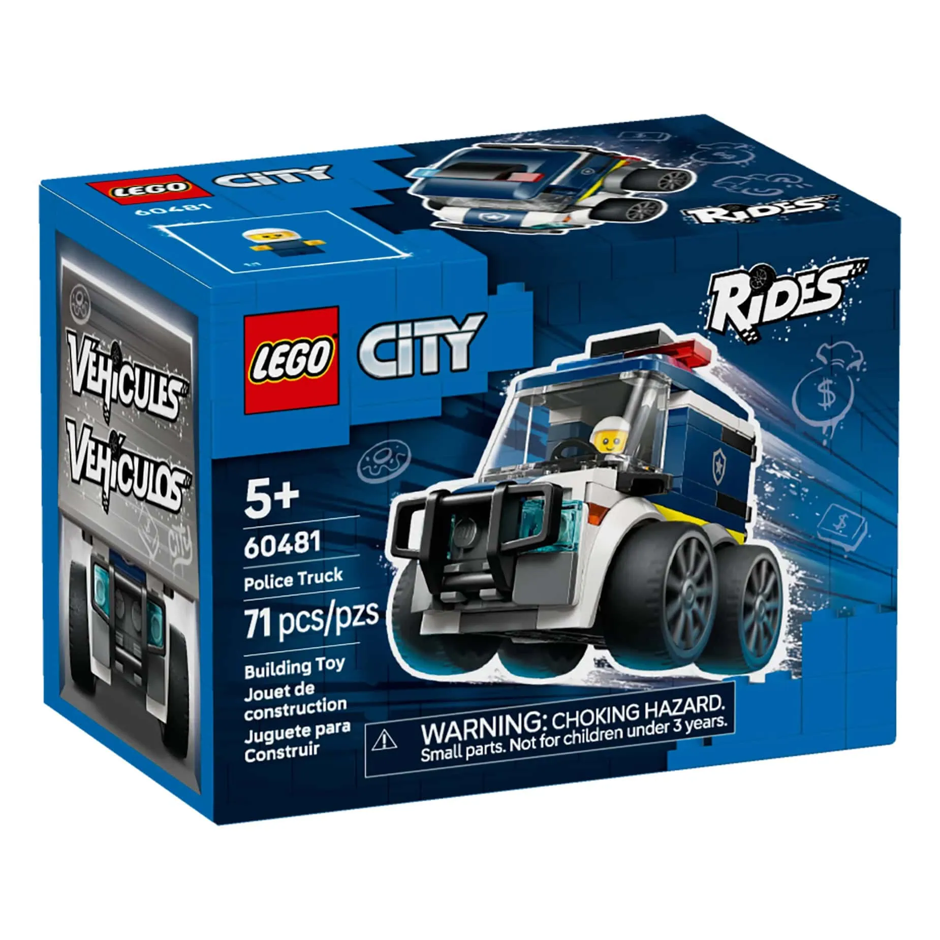 LEGO® City Rides Police Truck with Police Officer Minifigure, 71 Pieces - Image 3
