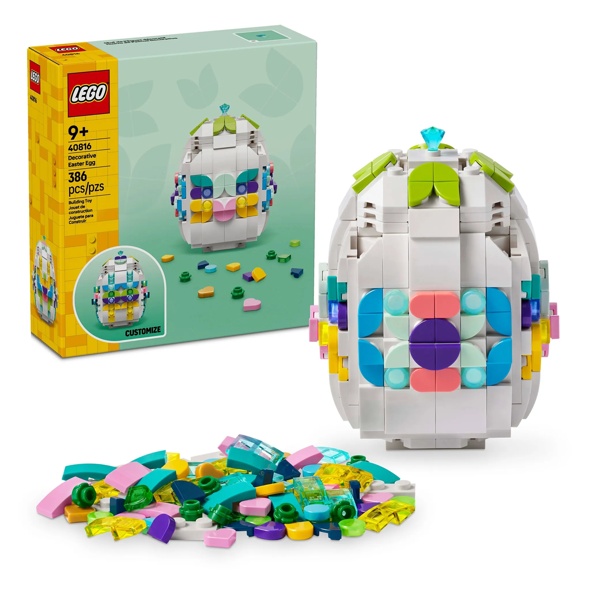LEGO® Decorative Easter Egg Building Block Set, 386 Pieces