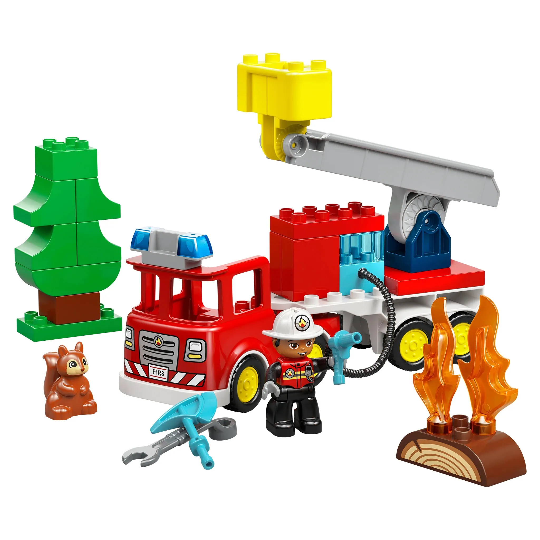 LEGO® DUPLO® Fire Truck with Hose & Firefighter, 28 Pieces - Image 2