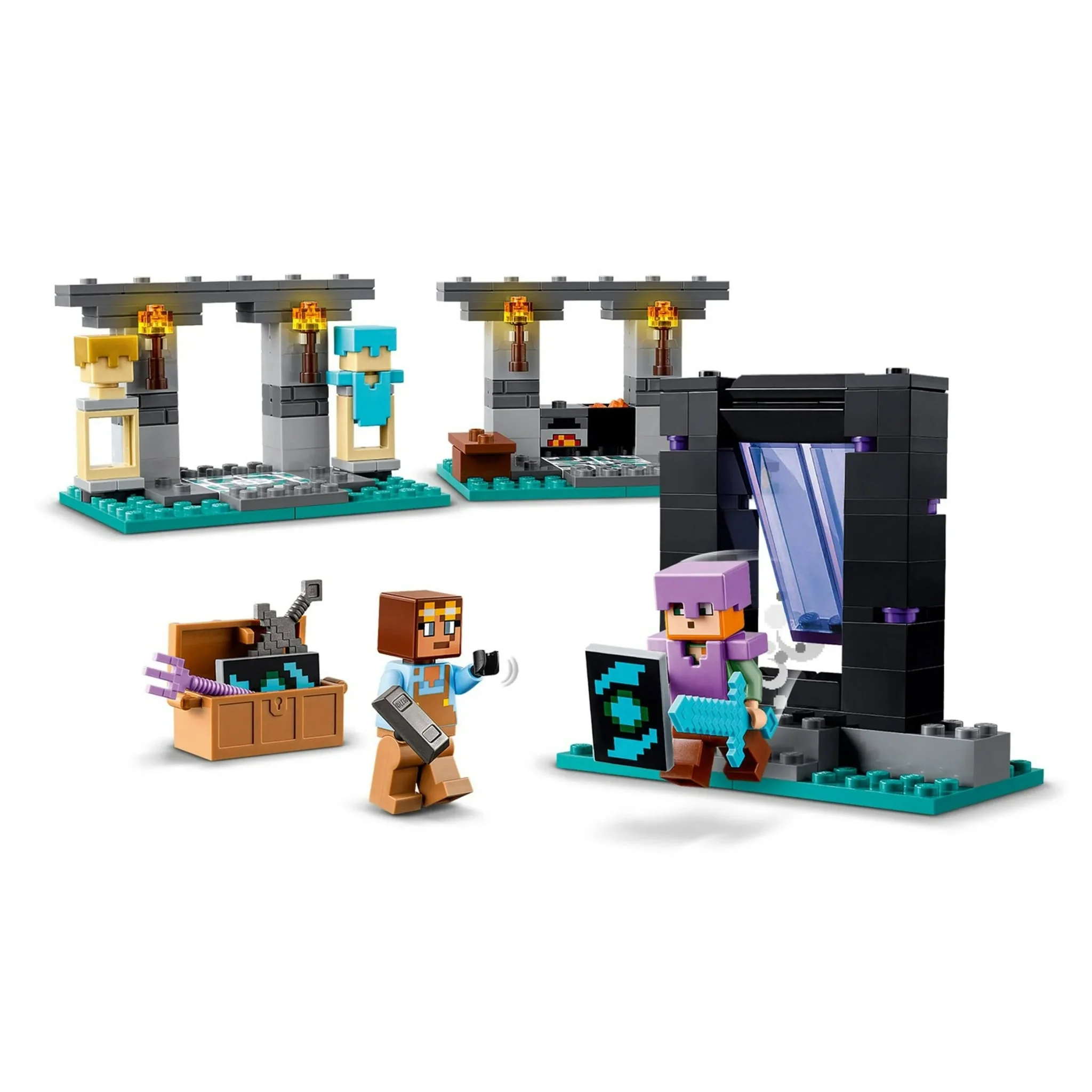 LEGO® Minecraft® 5-in-1 Gift Set, 522 Pieces: Steve's Desert Expedition, The Armory, The Nether Lava Battle, The Illager Desert Patrol & The Lush Cave Fight - Image 3