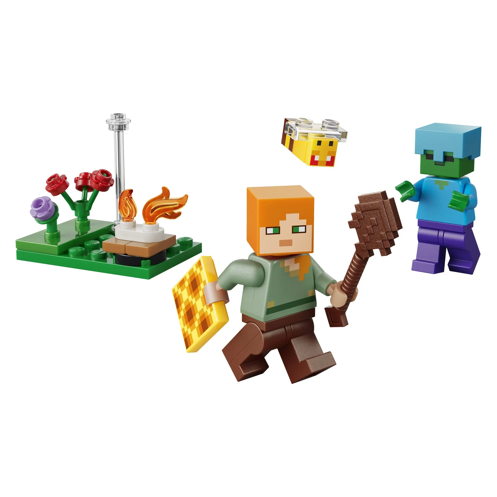 LEGO® Minecraft® Alex's Campfire Conflict, 31 Pieces - Image 2