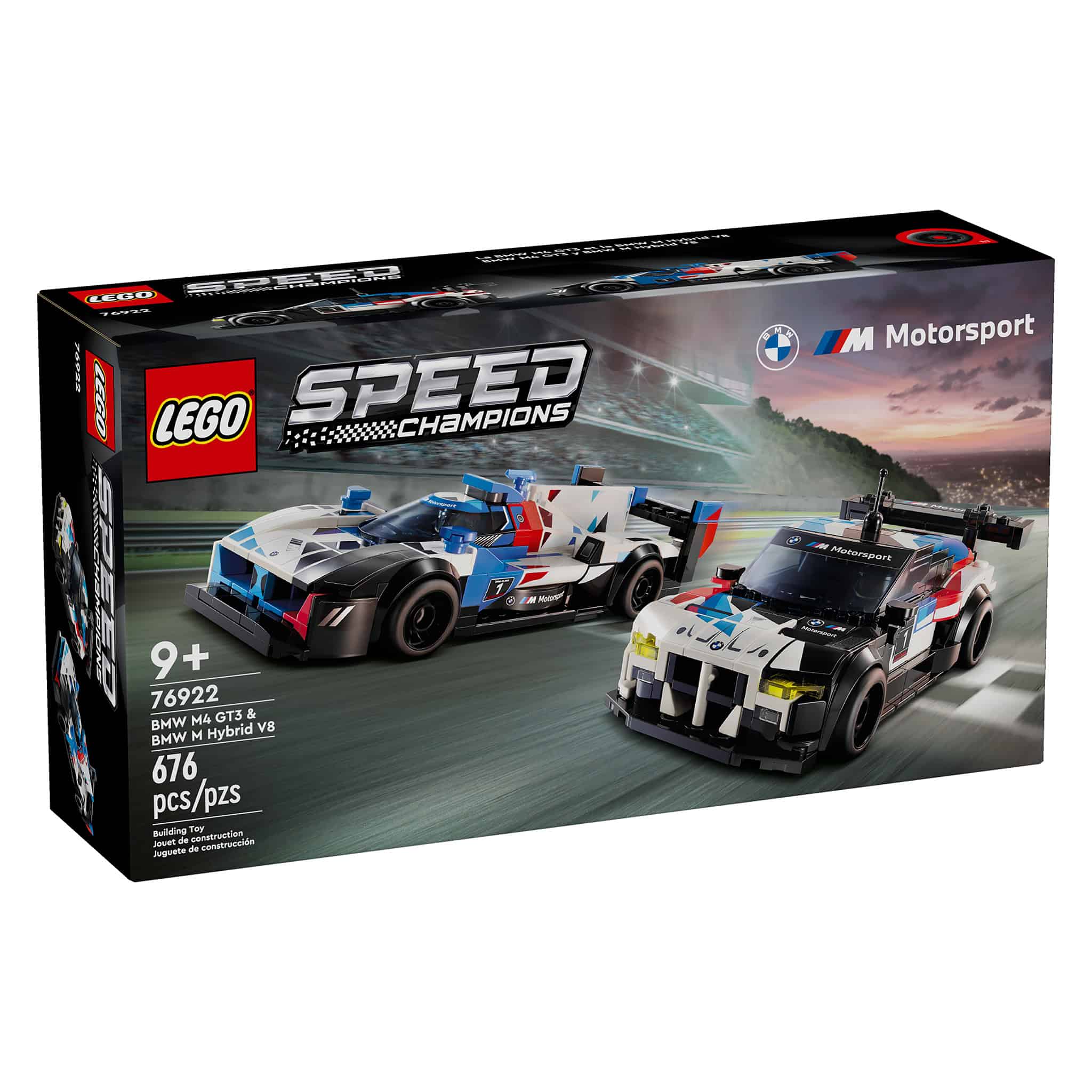 LEGO® Speed Champions BMW M4 GT3 & BMW M Hybrid V3 Race Car 2-Pack, 676 Pieces - Image 3