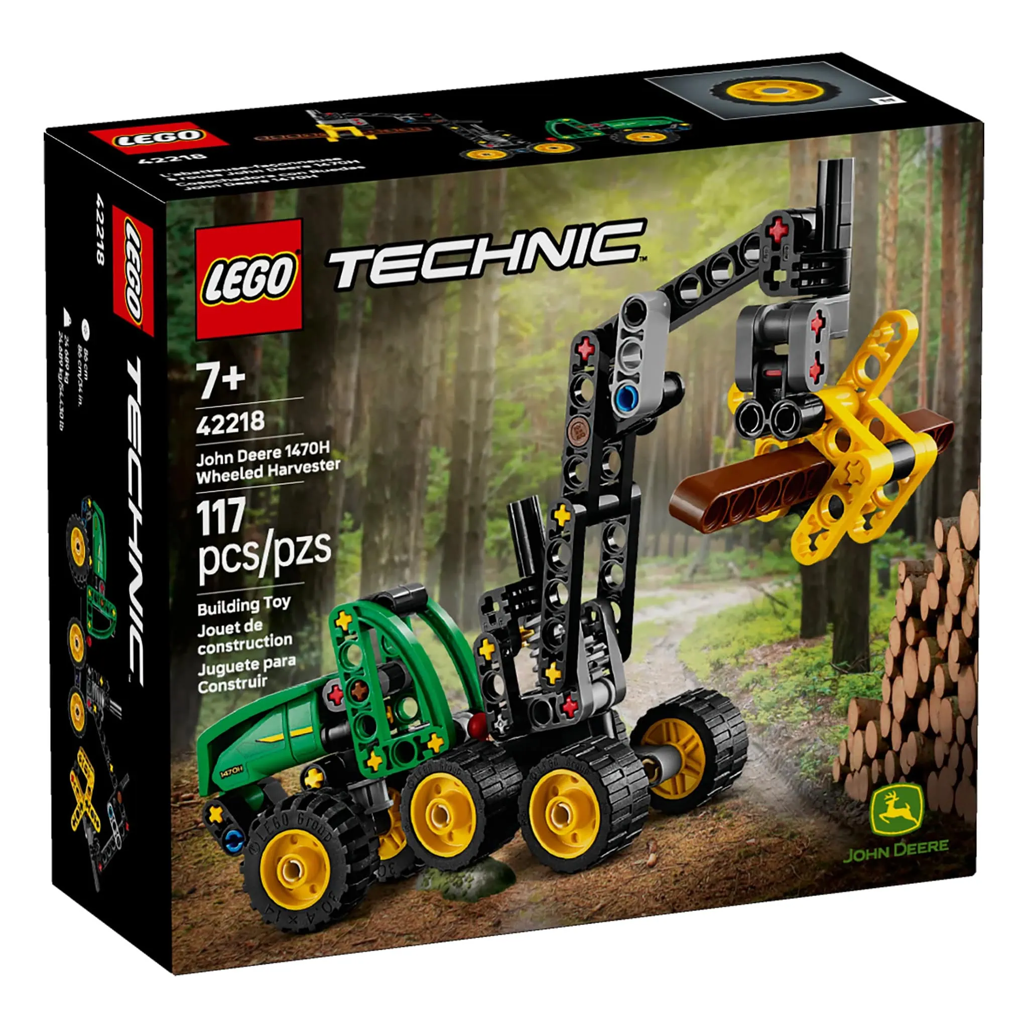 LEGO® Technic™ John Deere 1470H Wheeled Tree Harvester, 117 Pieces - Image 3