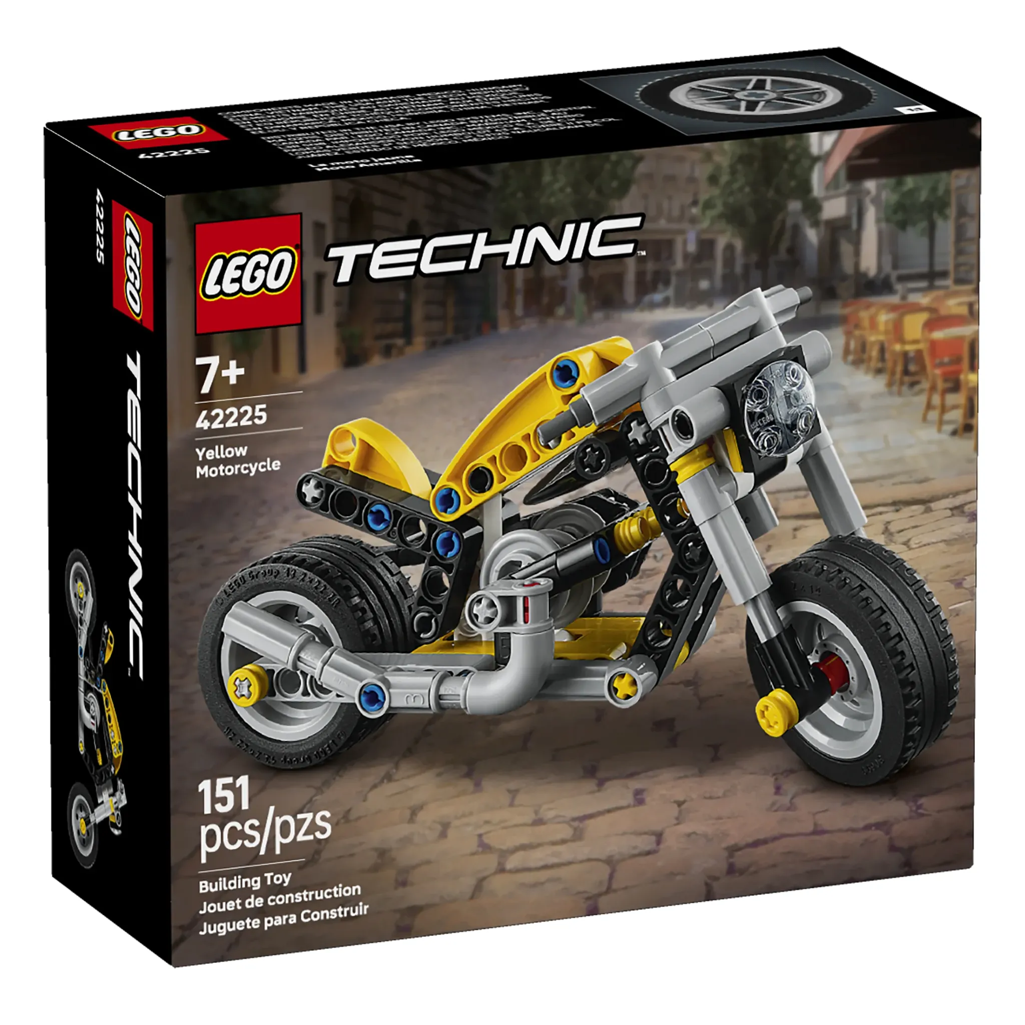 LEGO® Technic™ Yellow Motorcycle, 151 Pieces - Image 3