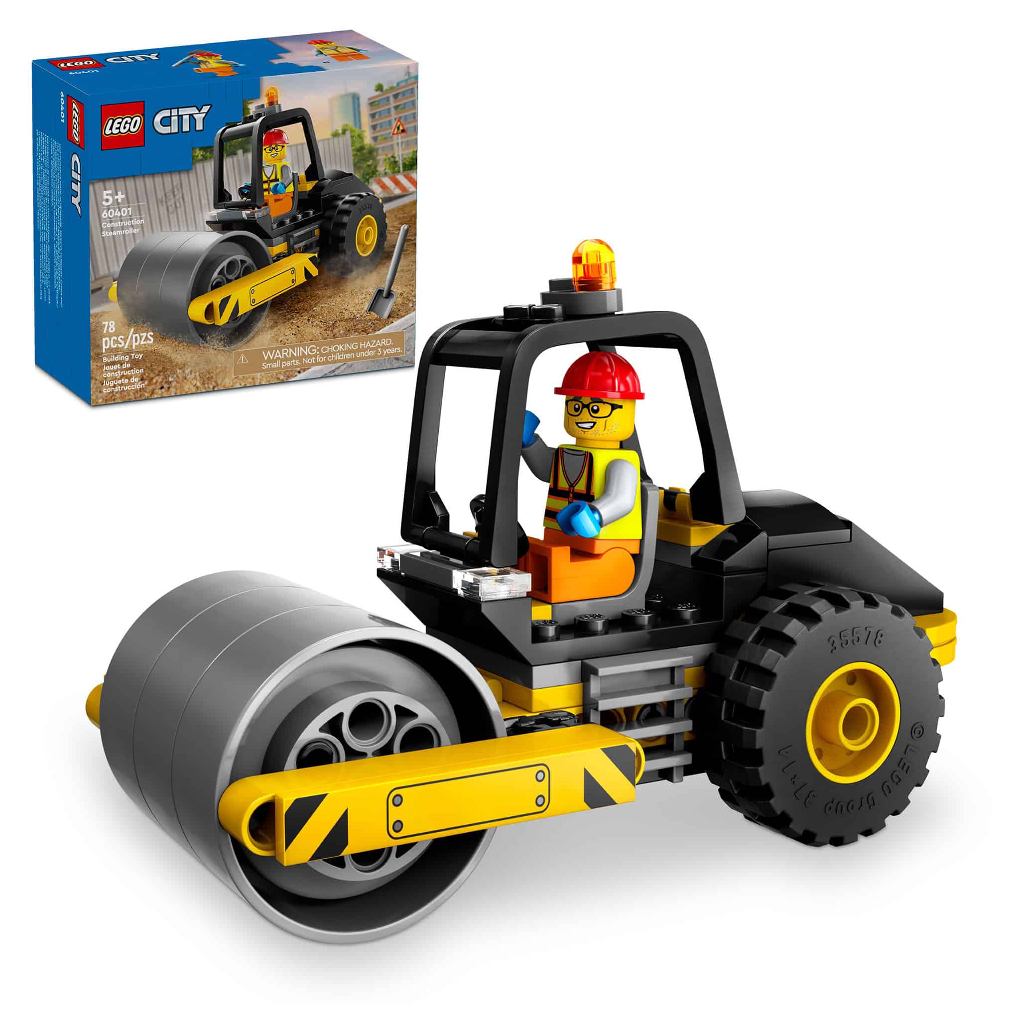 LEGO® City Construction Steamroller, 78 Pieces