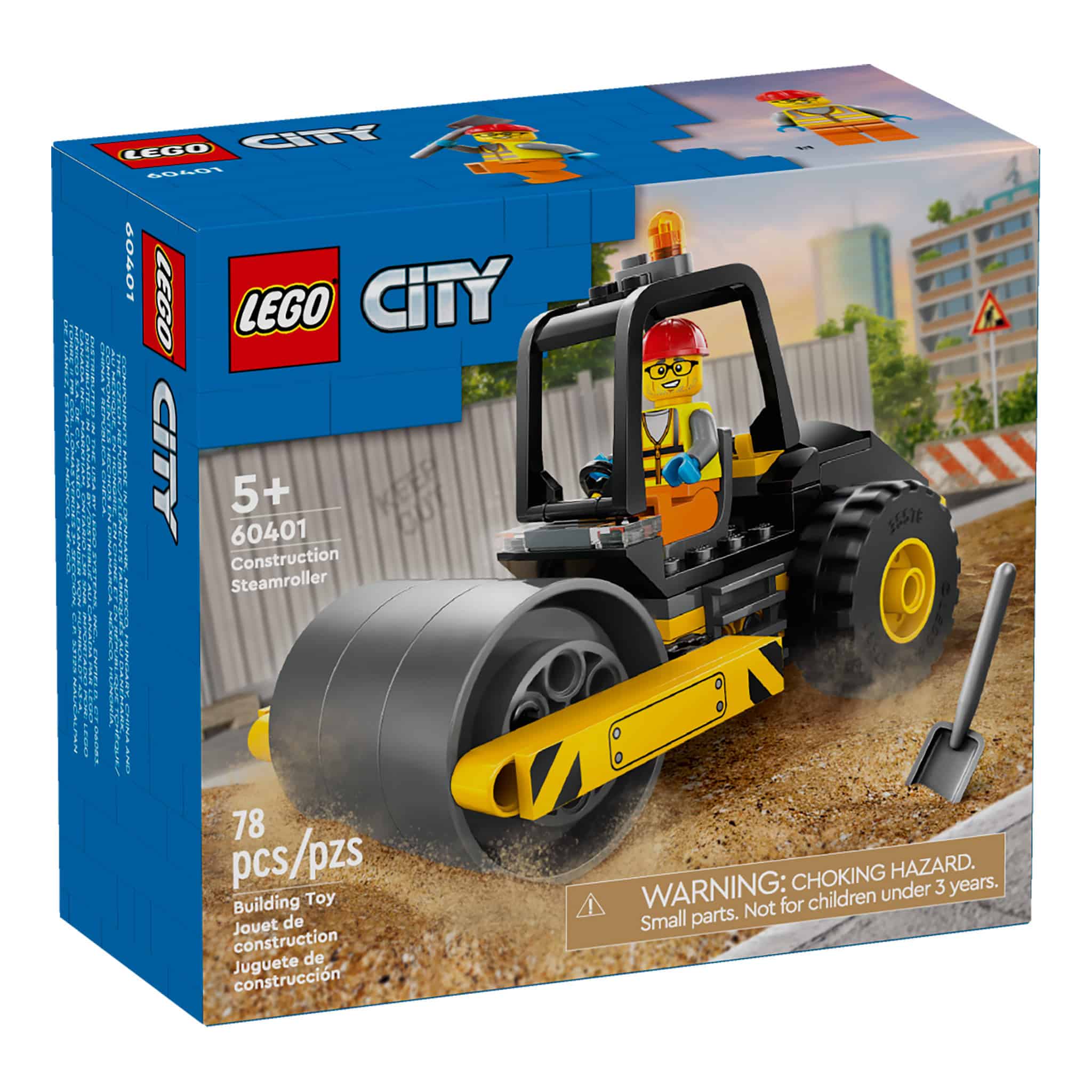 LEGO® City Construction Steamroller, 78 Pieces - Image 3