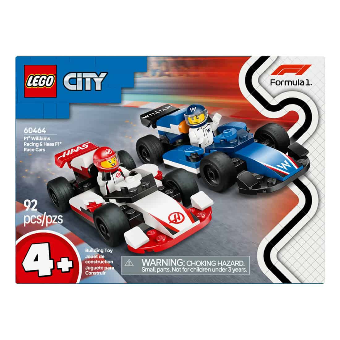 LEGO® City F1® Williams Racing & Haas F1® Race Cars, 92 Pieces - Image 3