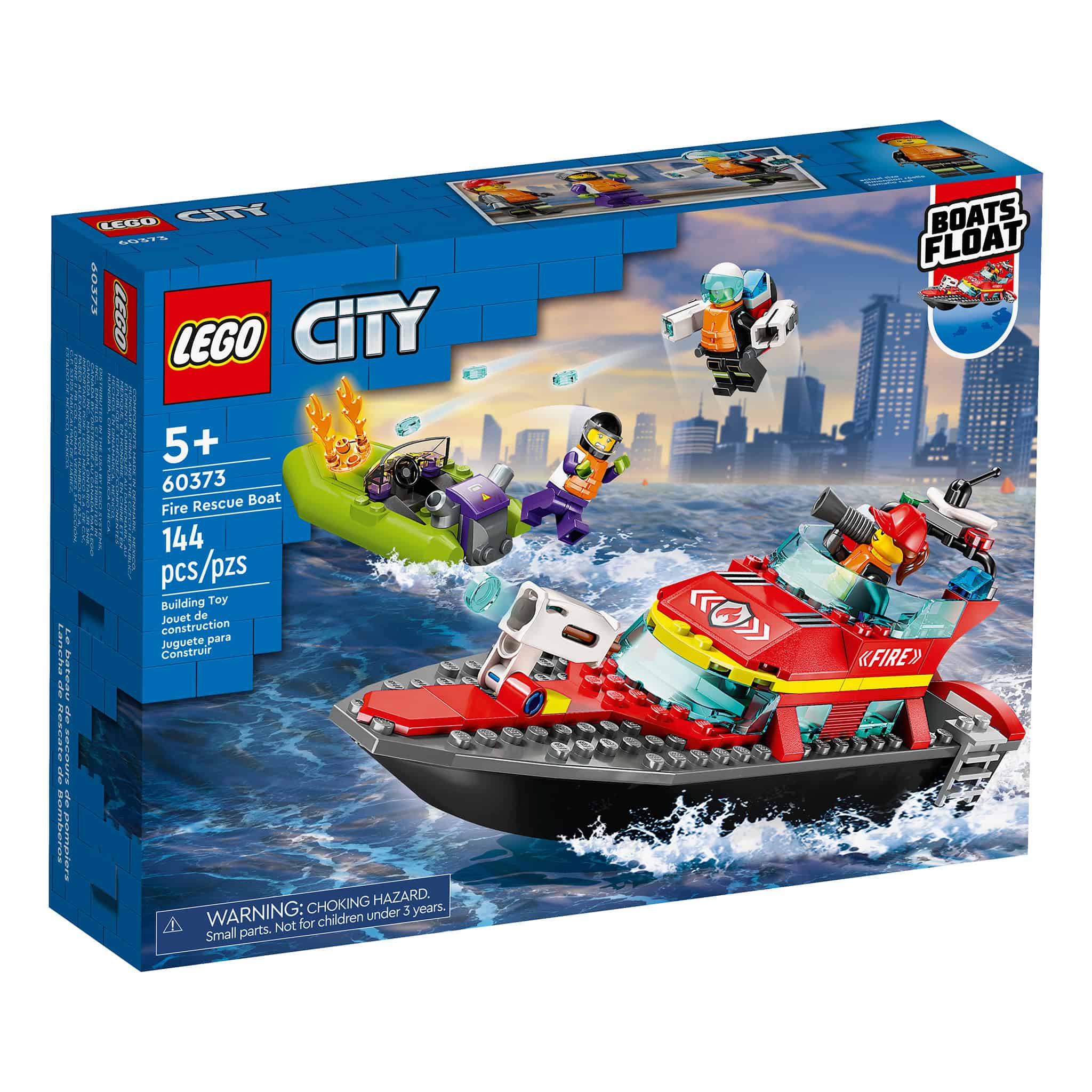 LEGO® City Fire Rescue Boat, 144 Pieces - Image 3