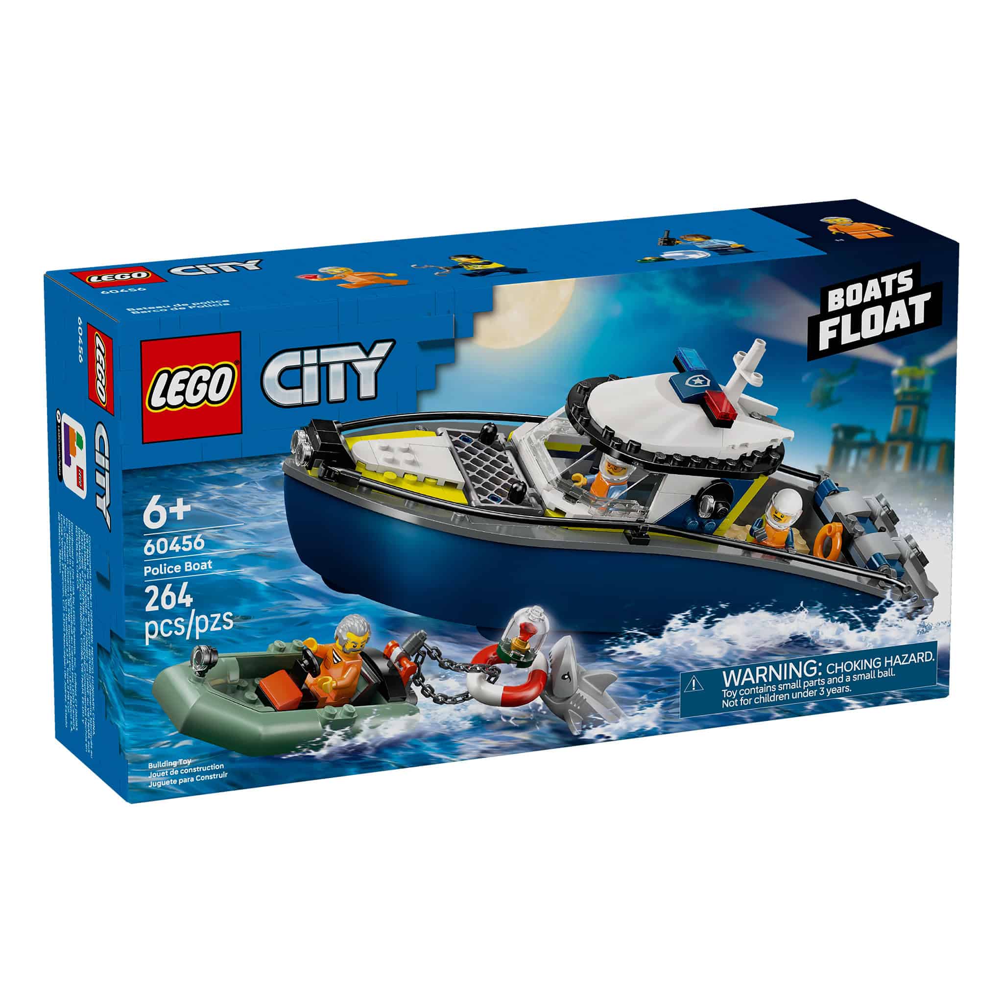 LEGO® City Police Boat Chase, 264 Pieces - Image 3