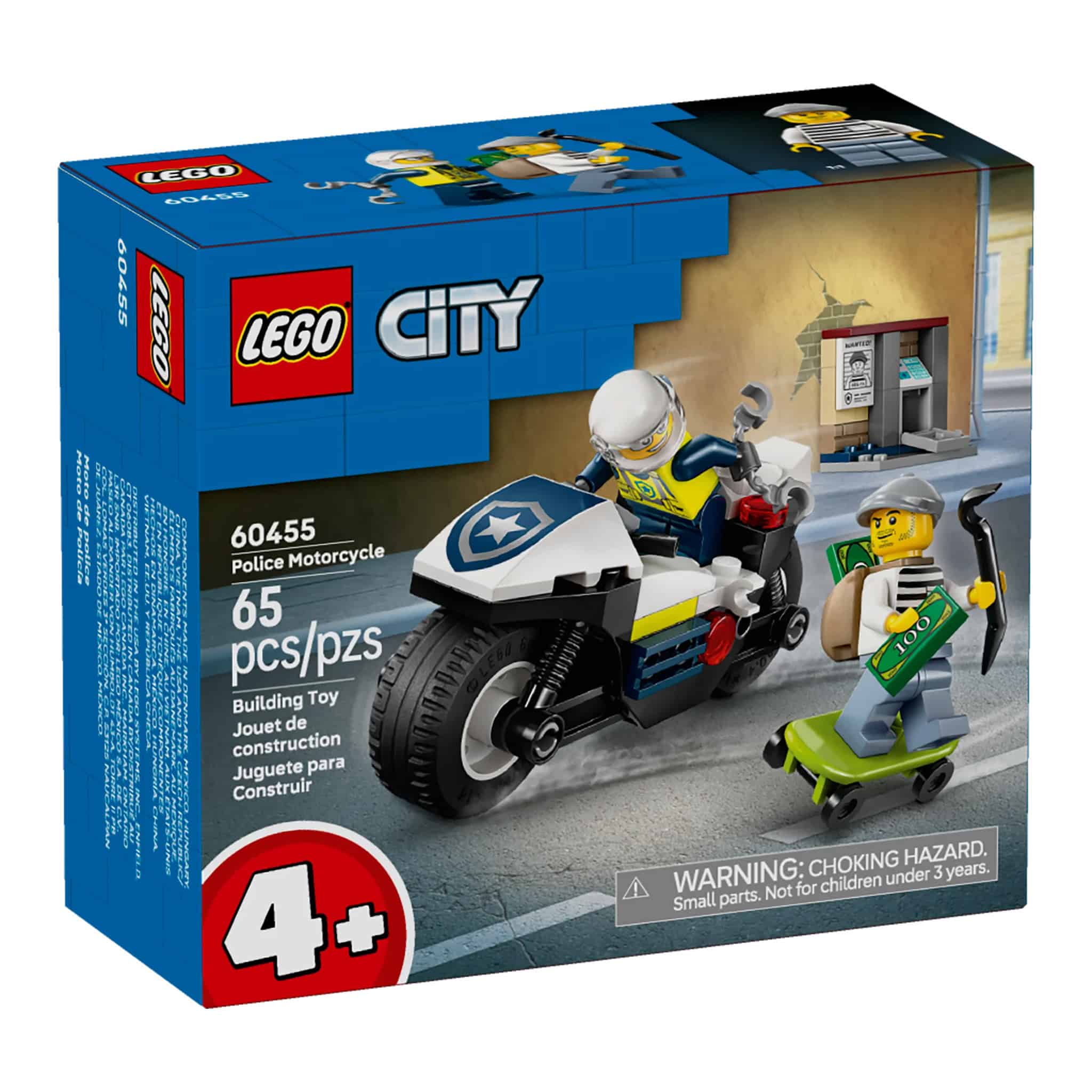 LEGO® City Police Motorcycle Chase, 65 Pieces - Image 3
