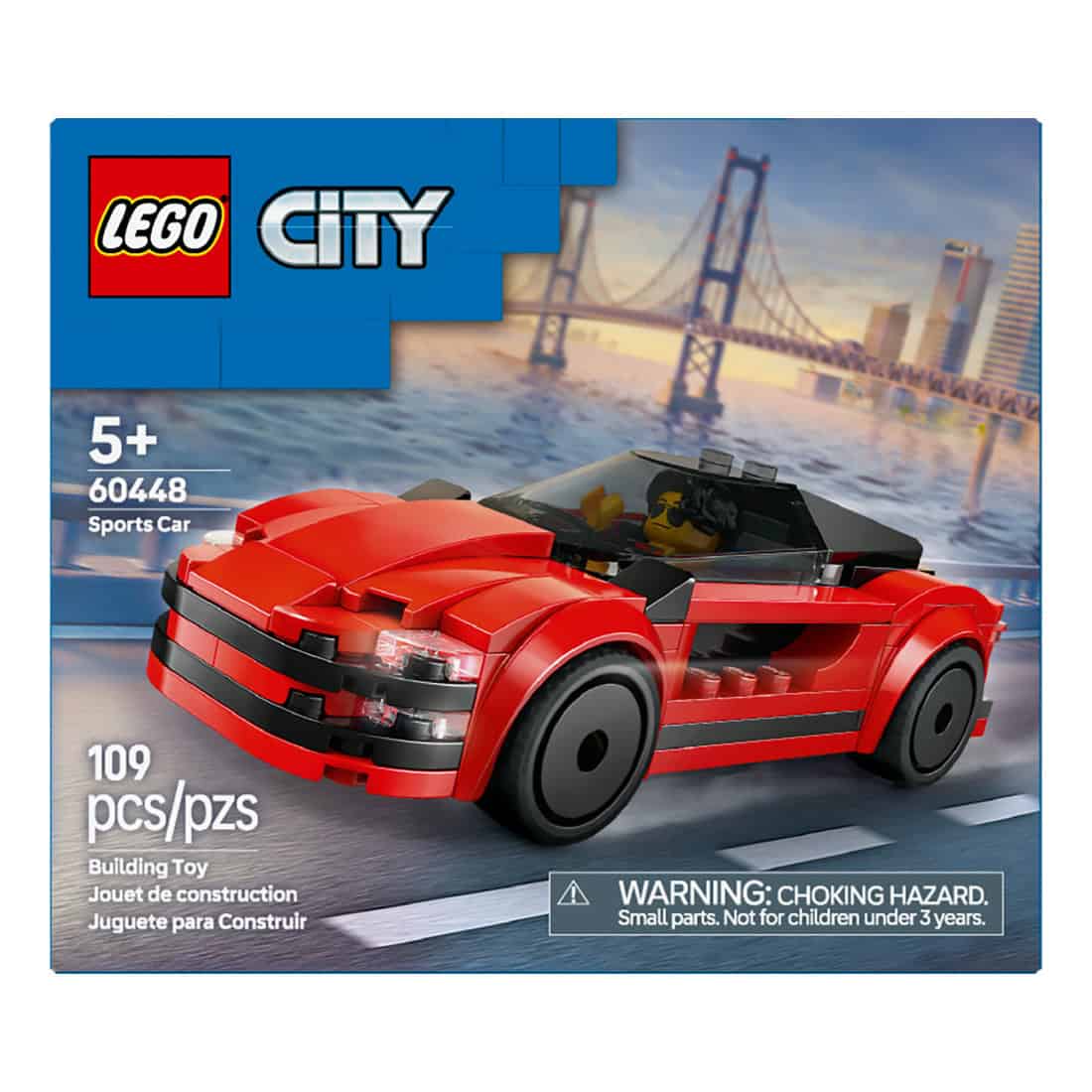LEGO® City Red Sports Car, 109 Pieces - Image 3