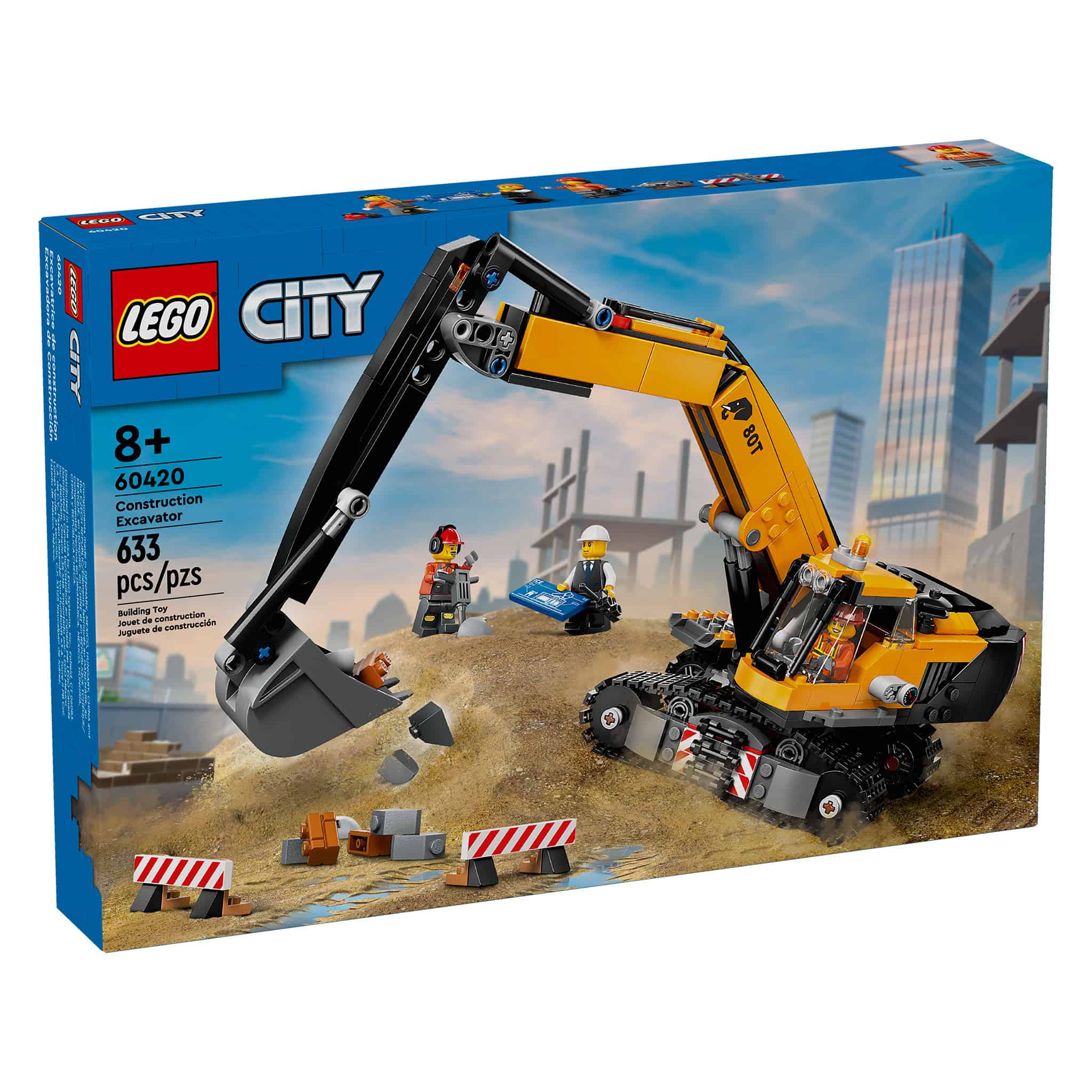 LEGO® City Yellow Construction Excavator, 633 Pieces - Image 3