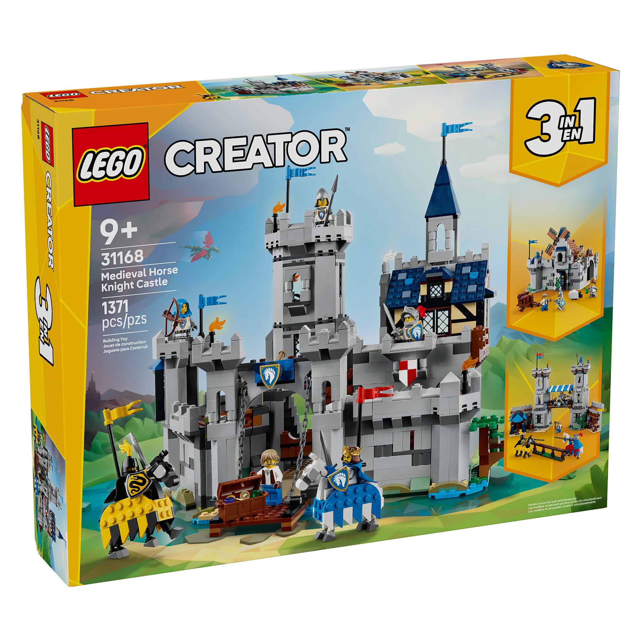 LEGO® Creator 3-in-1 Medieval Horse Knight Castle, 1,371 Pieces - Image 3