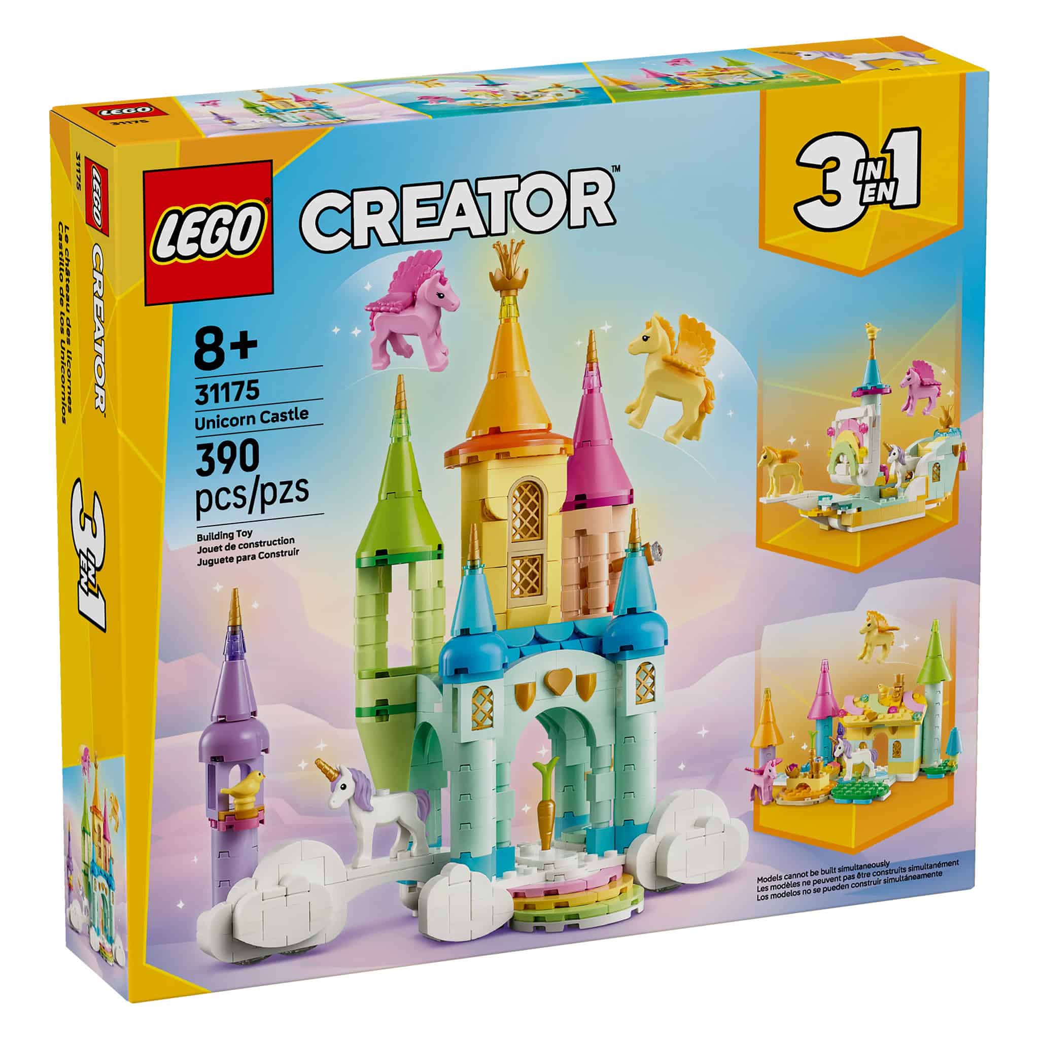 LEGO® Creator 3-in-1 Unicorn Castle, 390 Pieces - Image 3