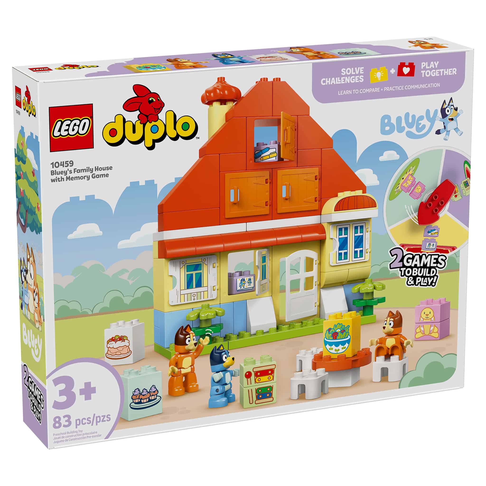 LEGO® DUPLO® Bluey's Family House with Memory Game, 83 Pieces - Image 3