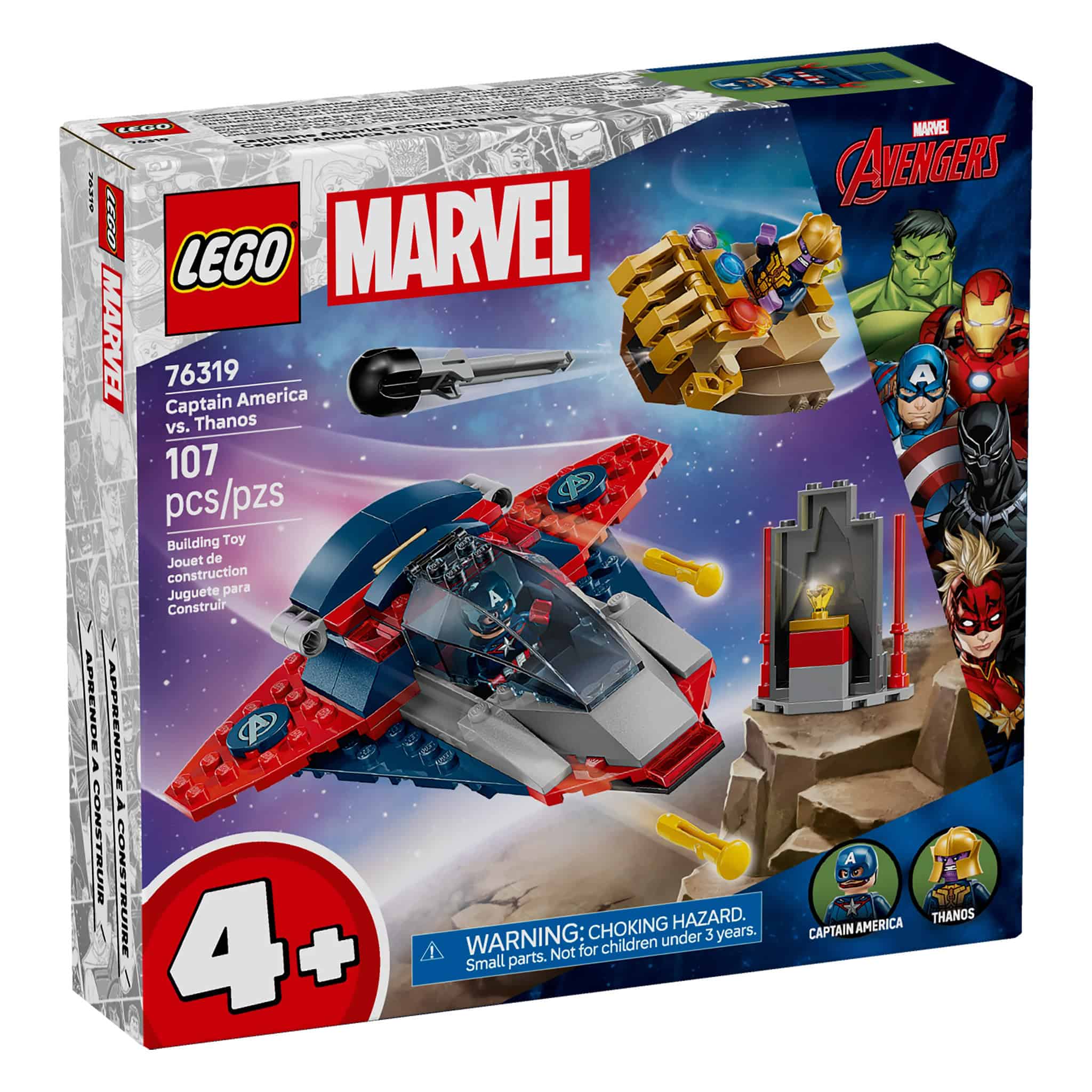 LEGO® Marvel Captain America vs. Thanos, 107 Pieces - Image 3