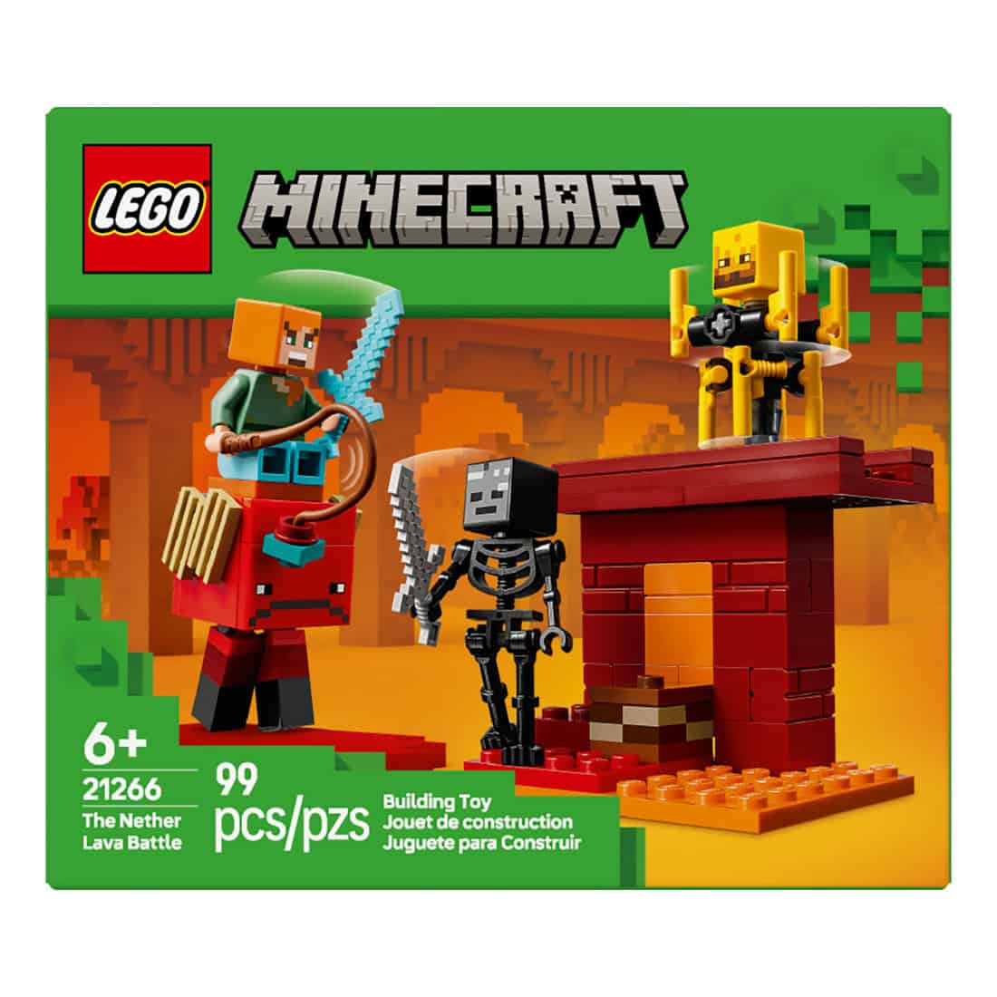 LEGO® Minecraft® The Nether Lava Battle, 99 Pieces - Image 3