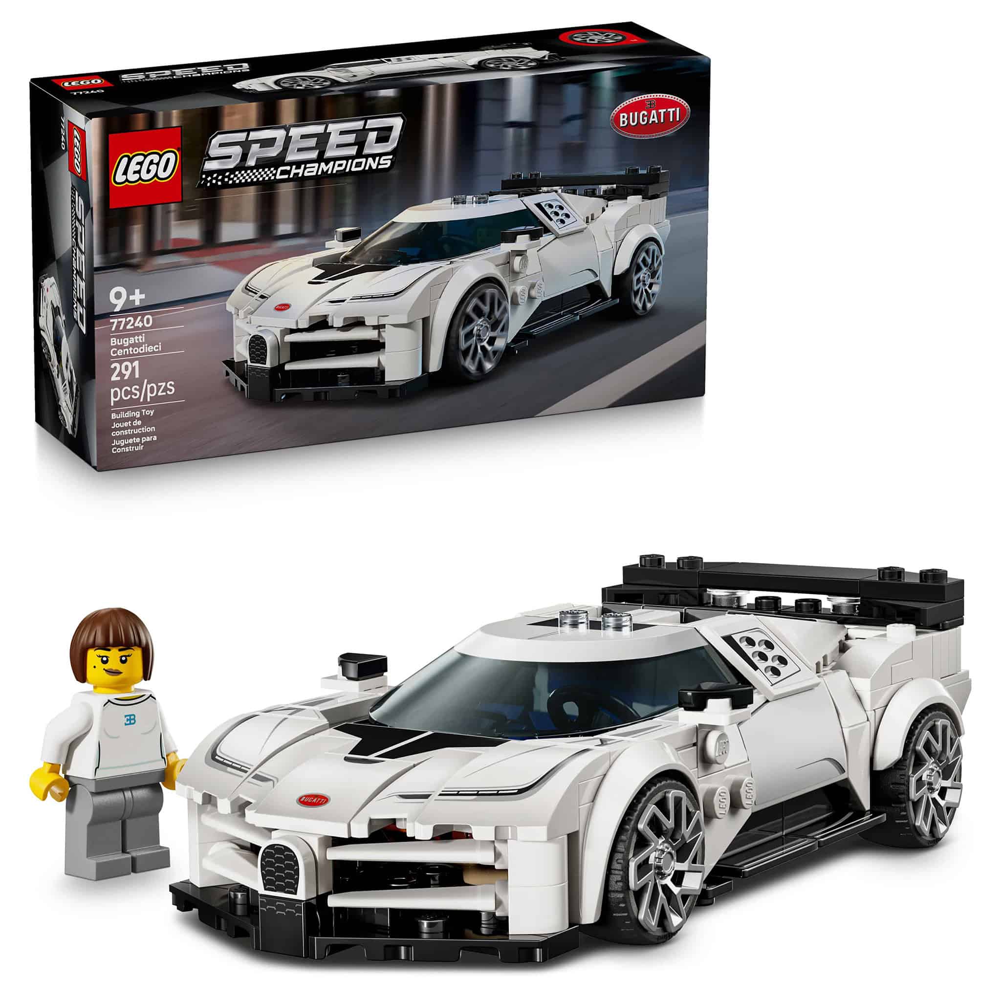 LEGO® Speed Champions Bugatti Centodieci Hyper Sports Car, 291 Pieces