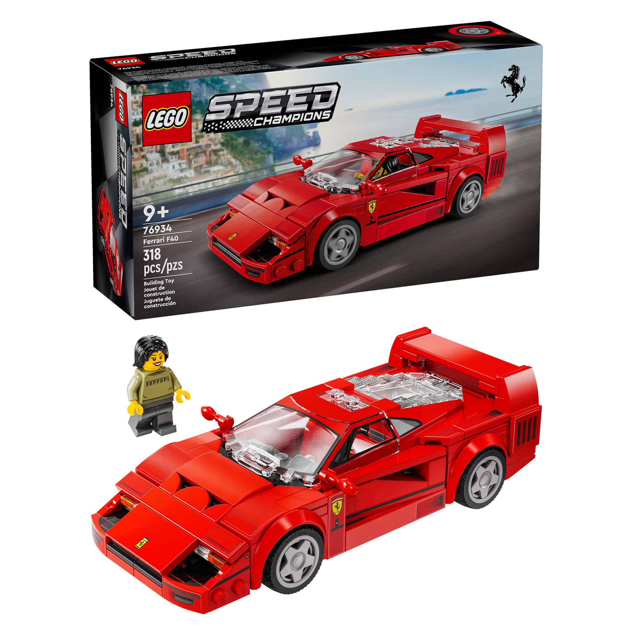 LEGO® Speed Champions Ferrari F40 Supercar, 318 Pieces