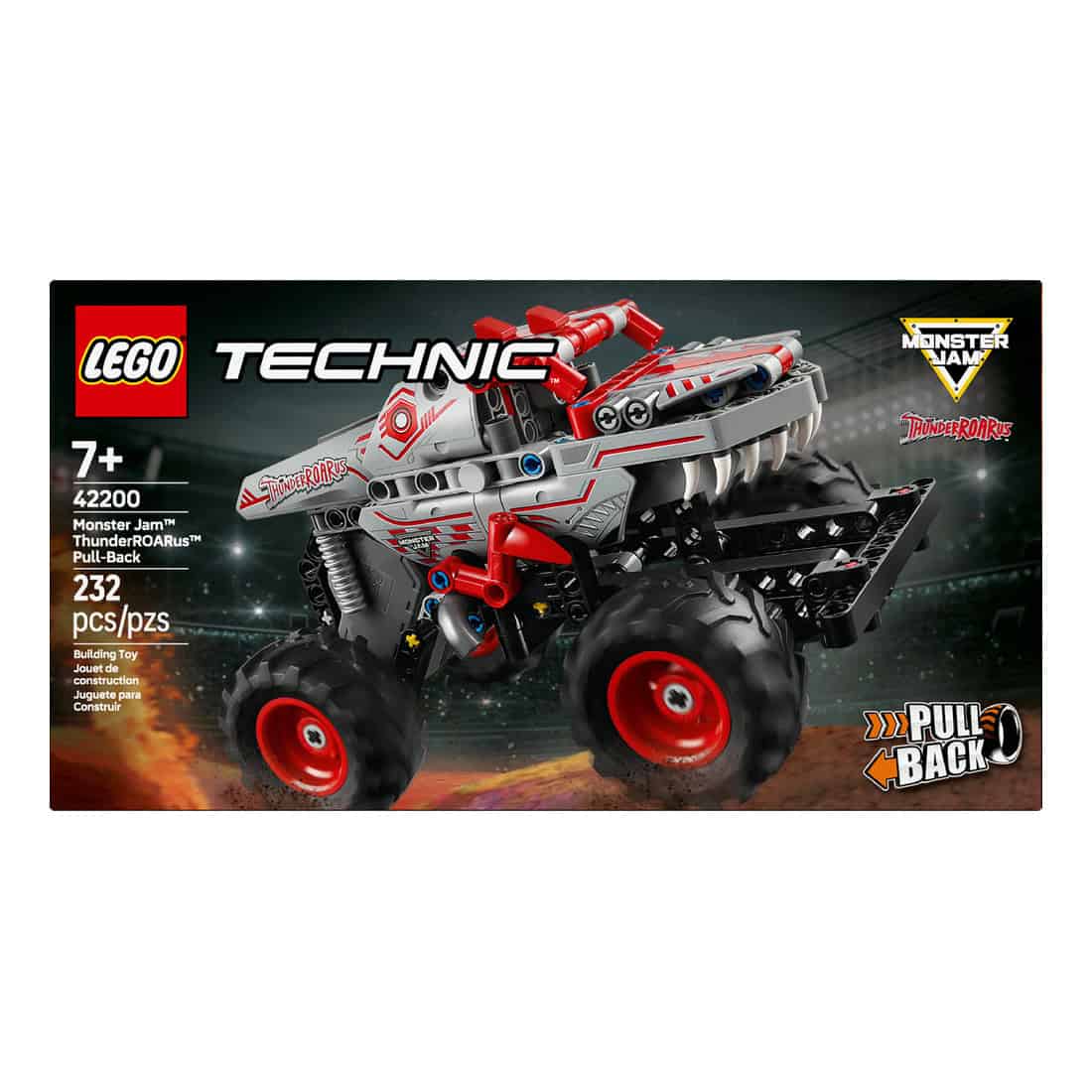 LEGO® Technic™ Monster Jam™ ThunderROARus™ Pull-Back Monster Truck, 232 Pieces - Image 3