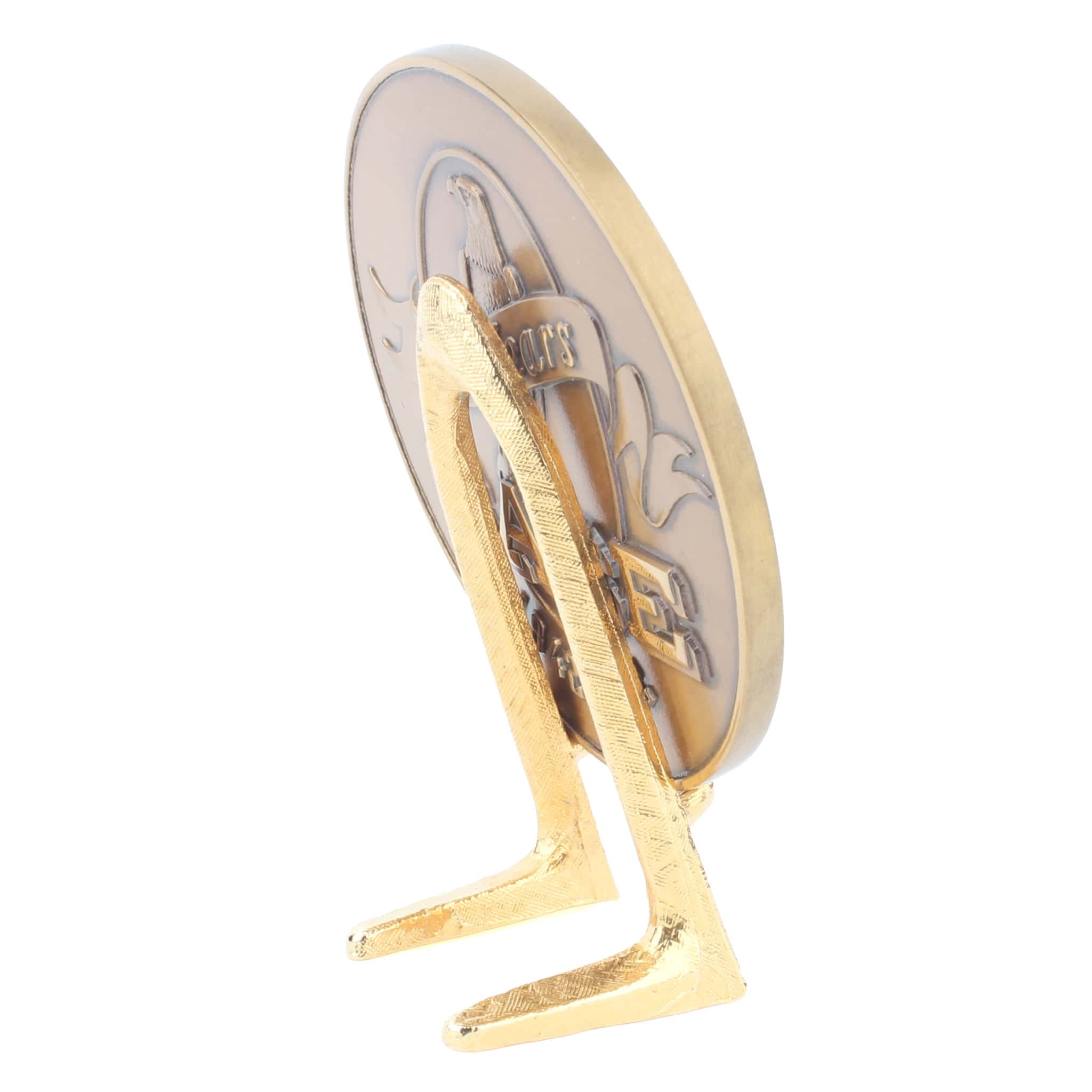 Limited Edition 1842-1992 150 Year Anniversary Case Ole Abe Eagle Medallion with Stand - Image 3