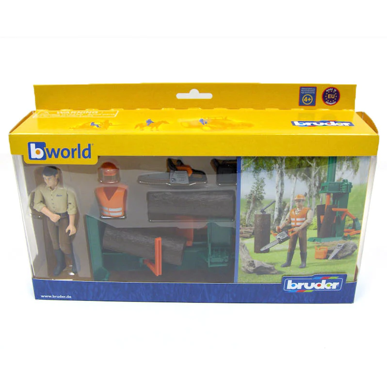 Log Splitting Set with Man by Bruder - Image 3