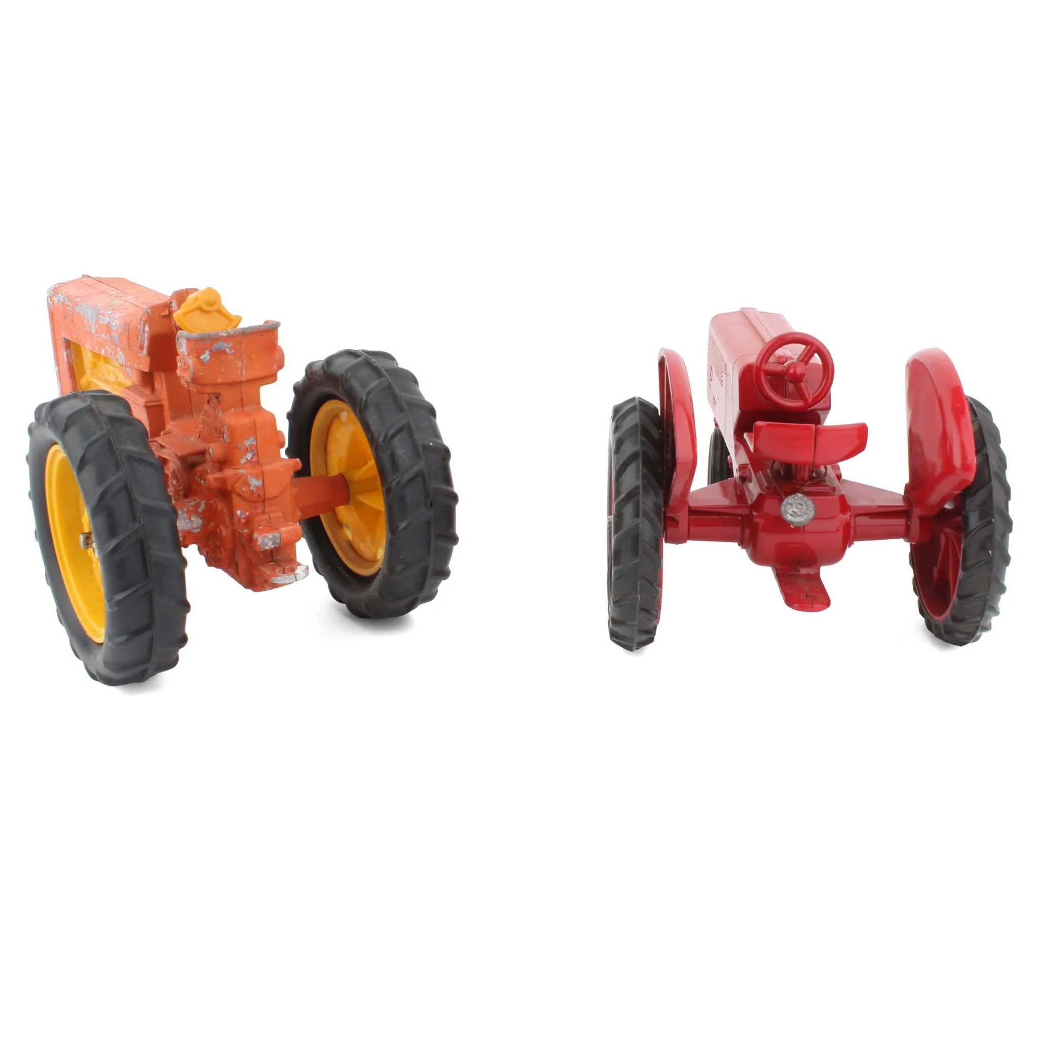 Lot of (1) 1/16 Cockshutt tractor and (1) Orange and Yellow Tractor by Hubley - Image 3