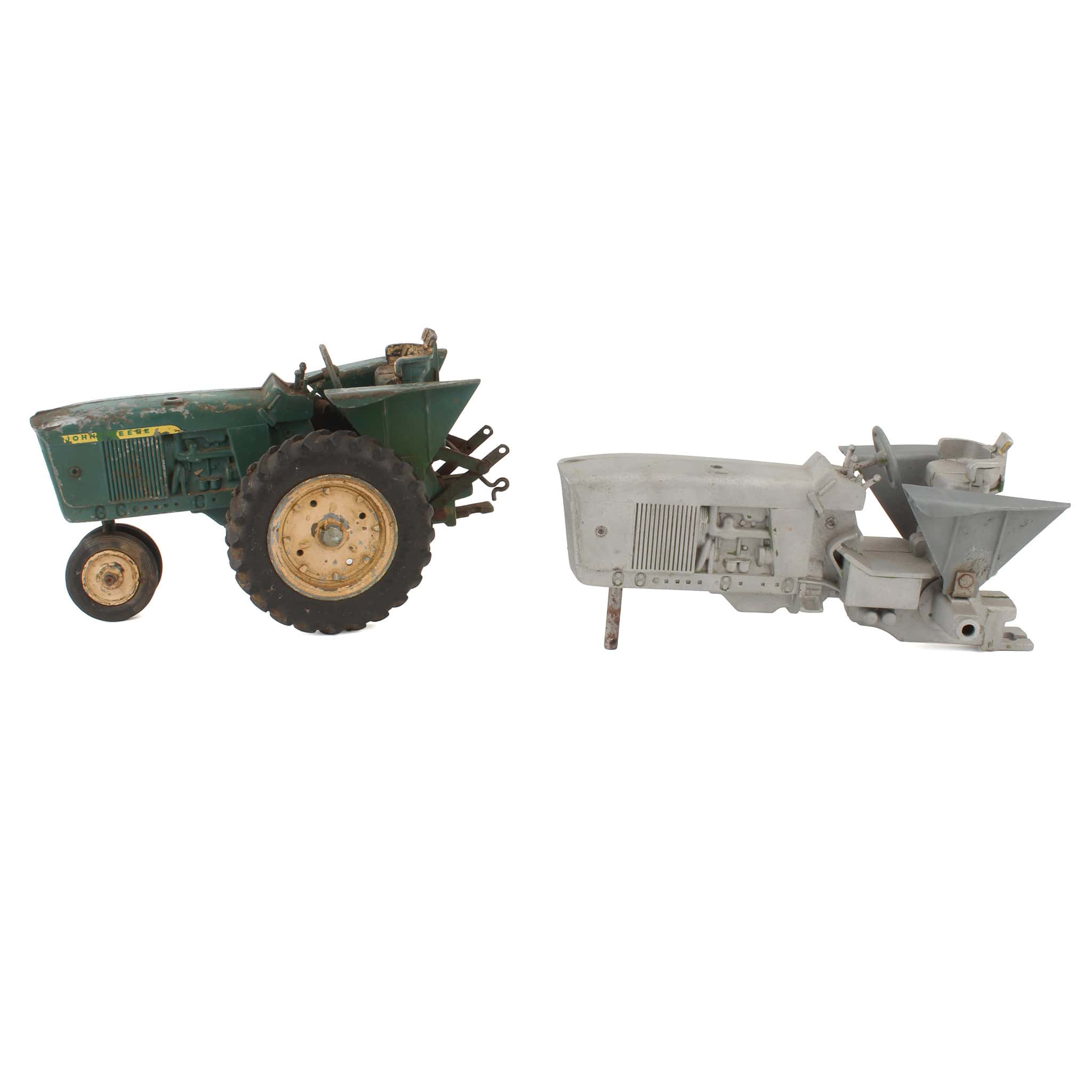 Lot of (1) 1/16 John Deere Chassis with Wheels and (1) 1/16 Unfinished John Deere Chassis - Image 2