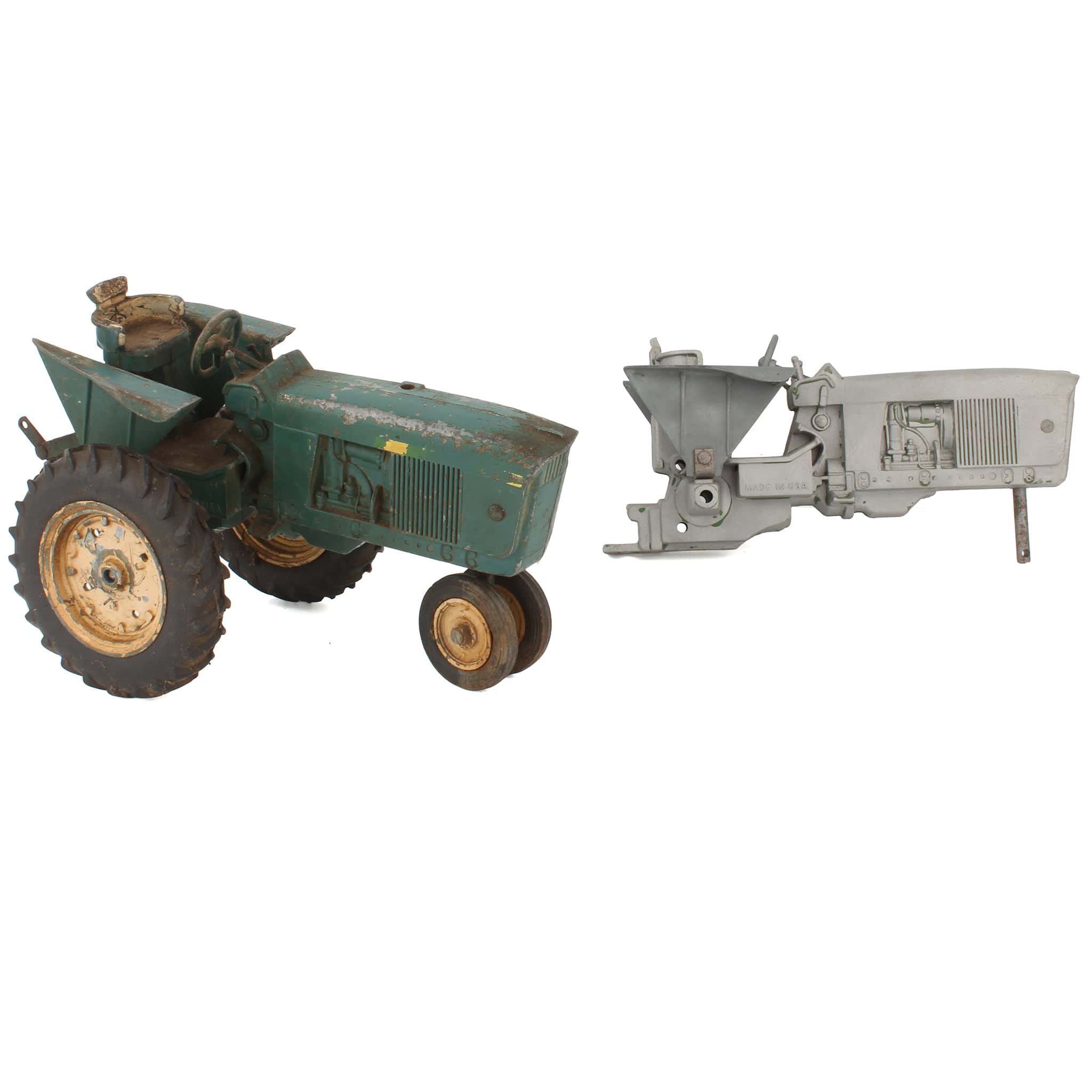 Lot of (1) 1/16 John Deere Chassis with Wheels and (1) 1/16 Unfinished John Deere Chassis - Image 3