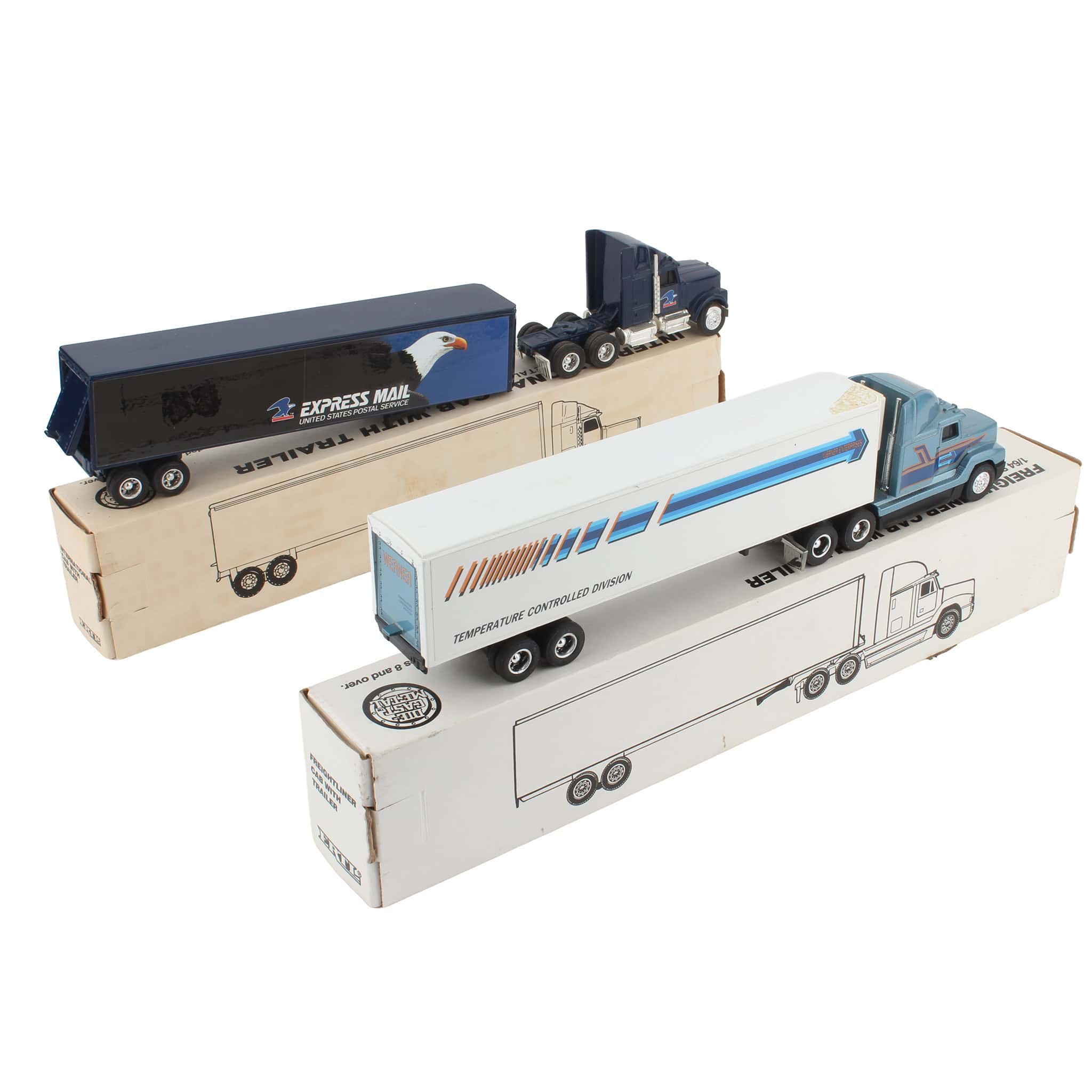 Lot of (1) 1/64 Express Mail (USPS) Semi Truck <br>and (1) Werner Enterprises Semi by ERTL - Image 2