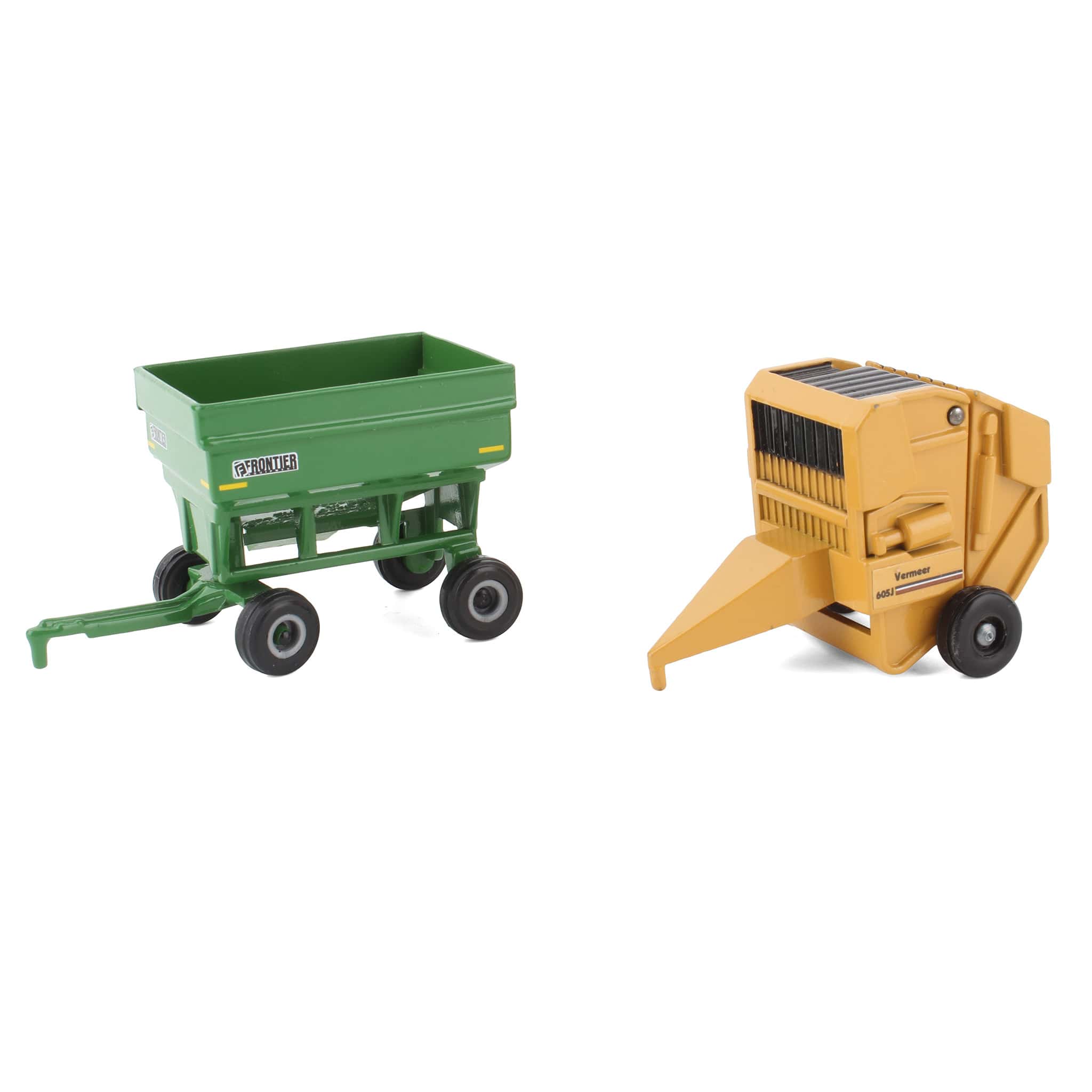 Lot of (1) 1/64 Frontier Gravity Wagon and (1) 1/64 Vermeer Round Baler by ERTL