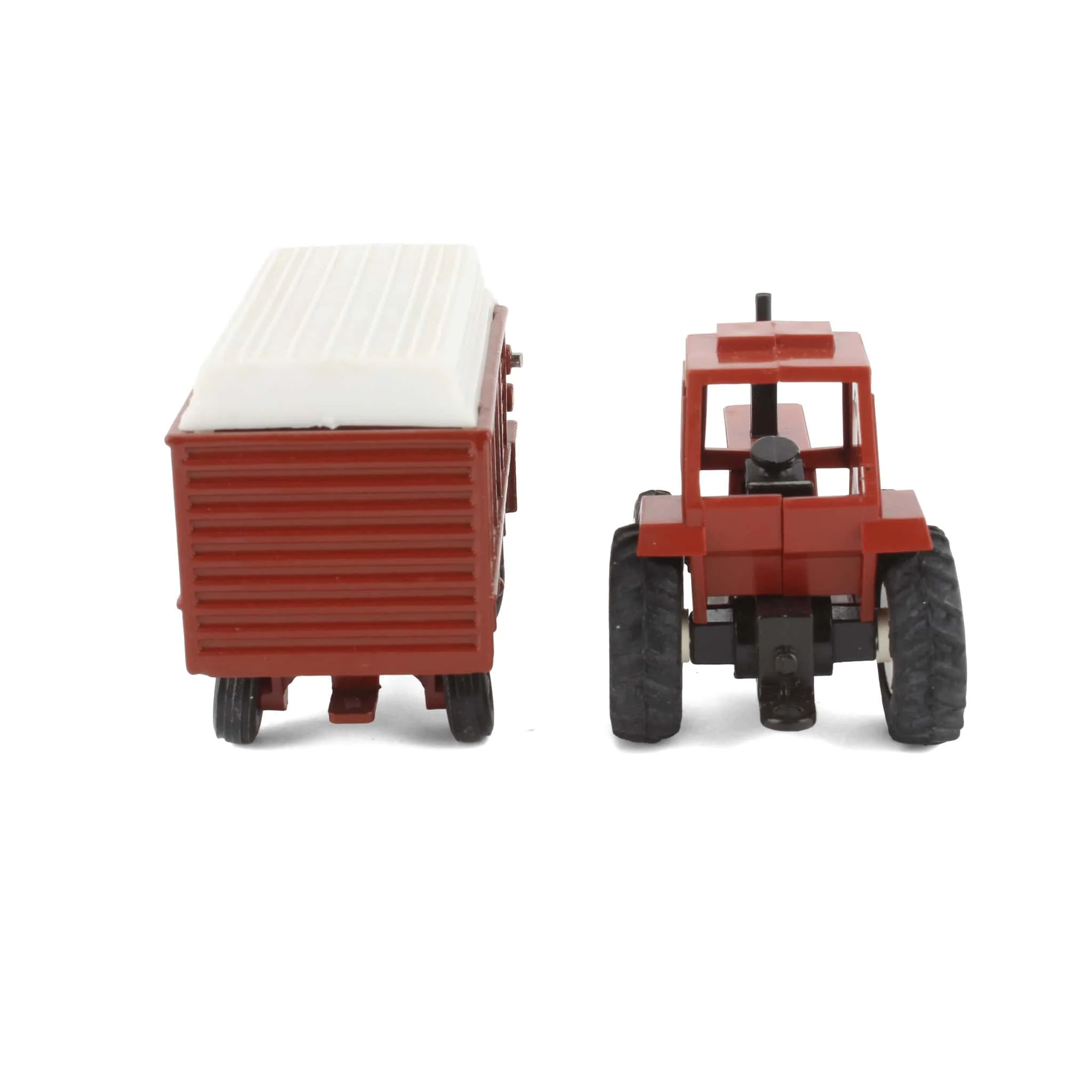 Lot of (1) 1/64 Hesston Tractor and (1) 1/64 Forage Wagon in Hesston Colors by ERTL - Image 3