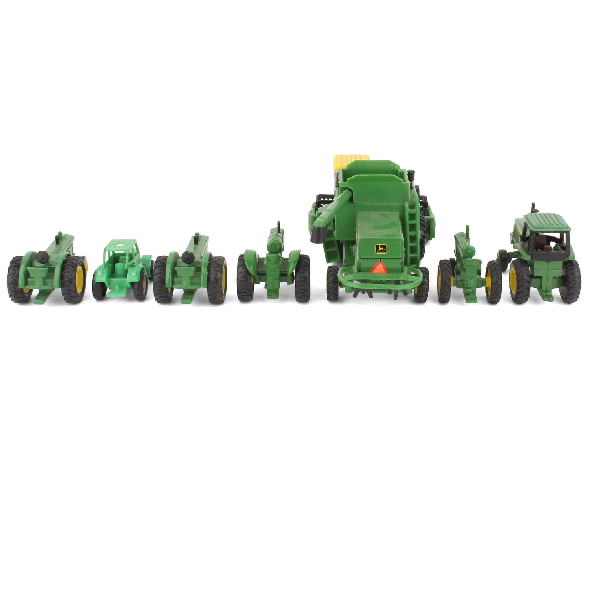 Lot of (1) 1/64 John Deere Combine, (5) 1/64 John Deere Tractors, and (1) Miscellanious Tractor - Image 2