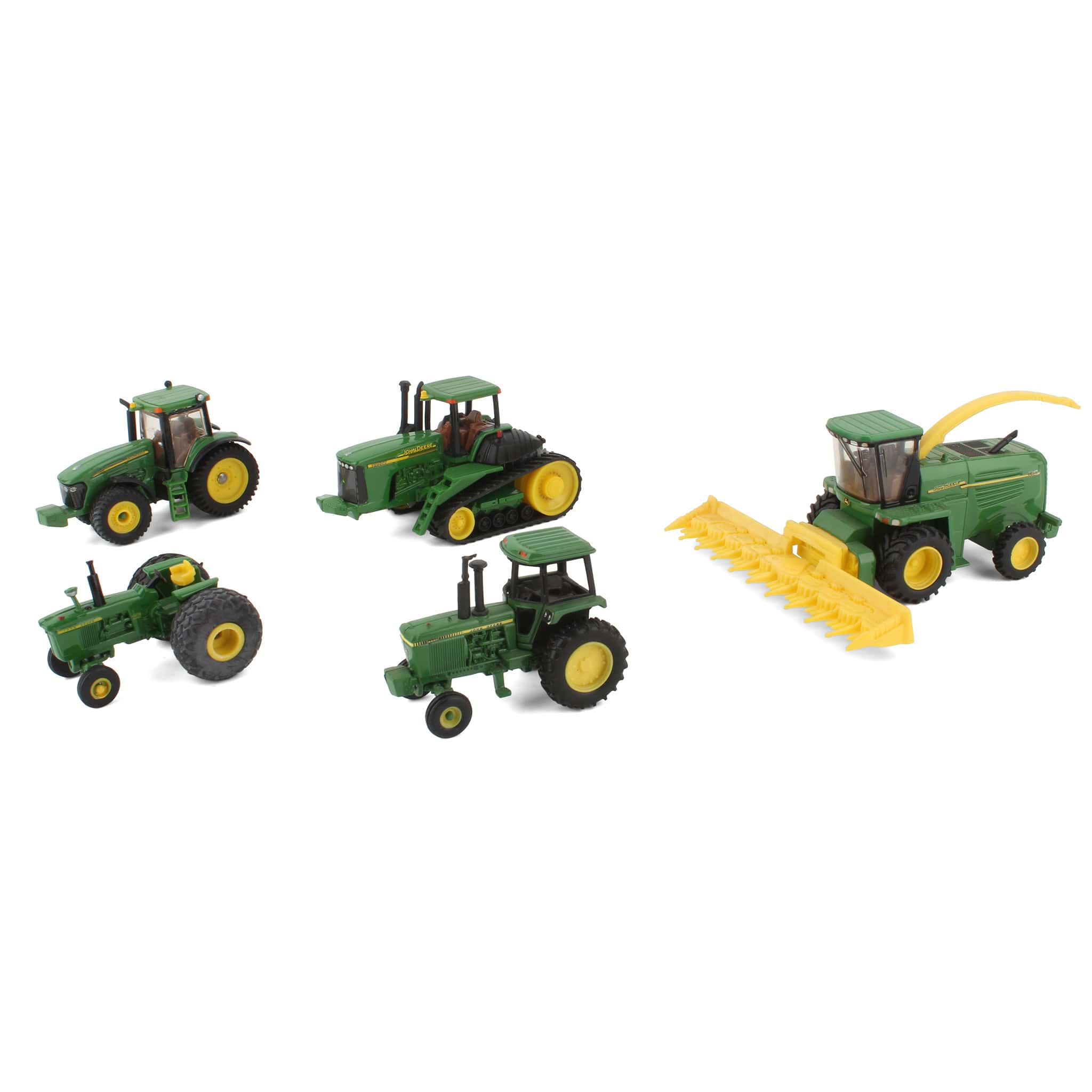 Lot of (1) John Deere Combine, (1) John Deere Tractor, and (3) John Deere Premiere Tractors by ERTL